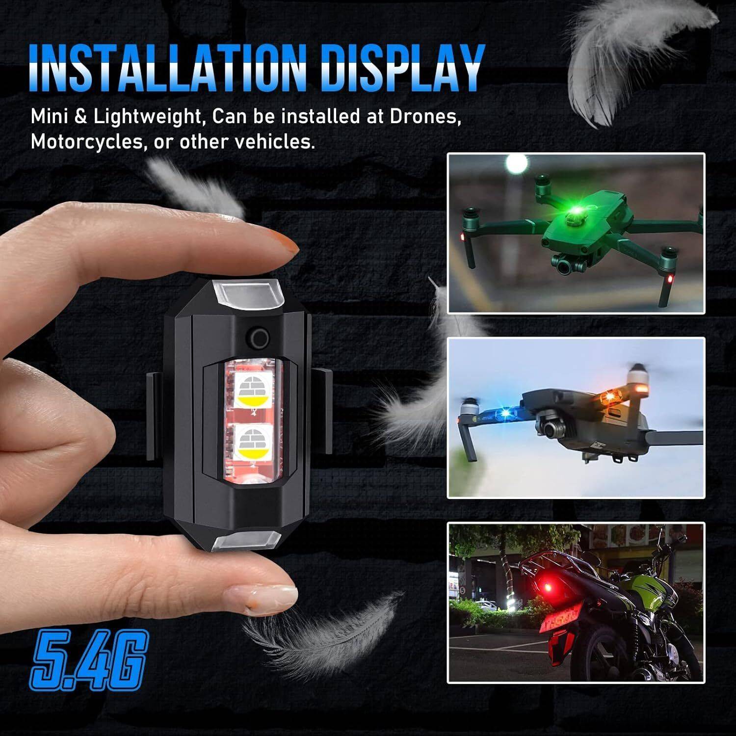 Favoto 7 Color Strobe Lights with USB Charging - Image 2
