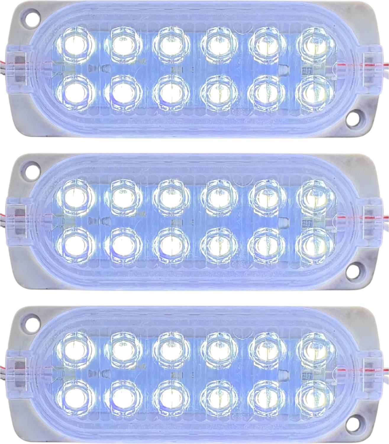 Autonationasia Universal 12 LED Module Light (White 3pc) 12V For Trucks, Bus, E Rickshaw, Car Side Marker Car, Motorbike, Truck, Van LED (12 V, 65 W)