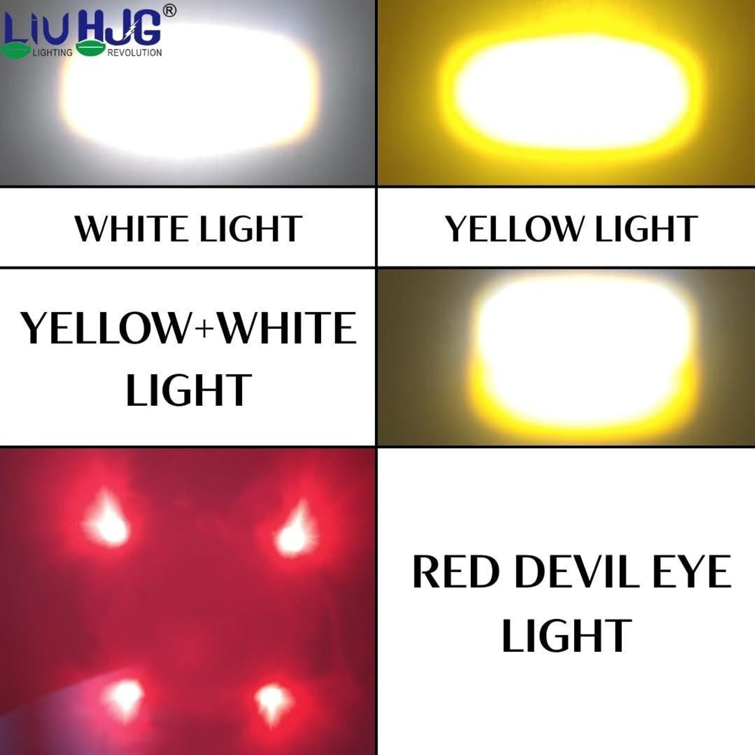 Image of LIU HJG Super Bright Yellow /White 90 Watt Mini Laser Cannon Fog Light With Devil Eye Fog Lamp Car, Motorbike, Truck, Van LED (12 V, 90 W)