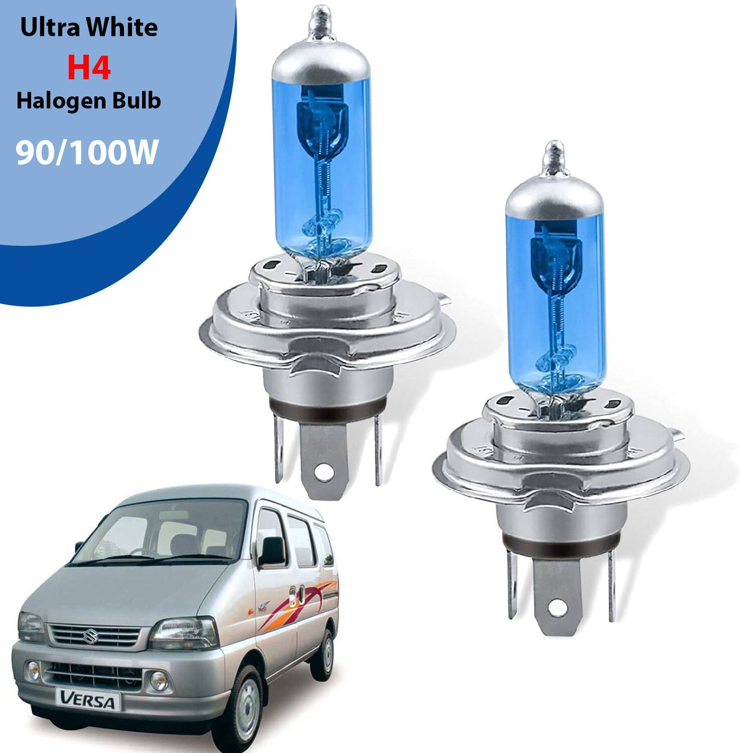 AUTO PEARL H4 Halogen Headlight bulb 90/100W 5000K Ultra White Low/High Beam Bulb (B37) Headlight Car, Truck, Van Halogen for Maruti Suzuki (12 V, 100 W)