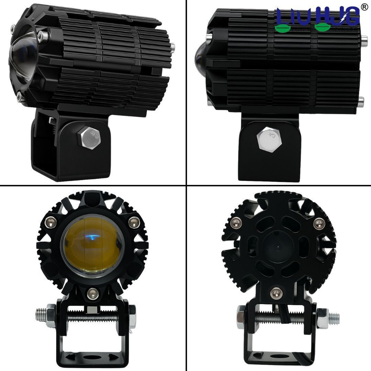 Image of LIU HJG CNC Cut Design Mini Drive Fog Light Yellow, White, Red Devil Eye Light 80W 12V Fog Lamp Car, Motorbike, Truck, Van LED (12 V, 80 W)