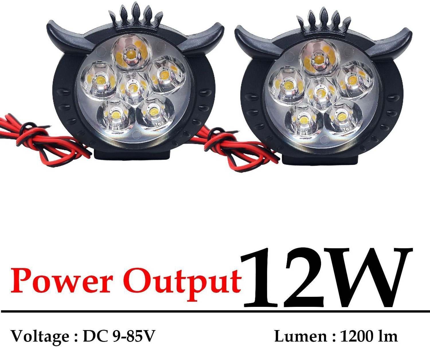 Image of LIU HJG Bright Yellow /White 12 Watt 6 LED Fog Light Fog Lamp Motorbike LED (12 V, 12 W)