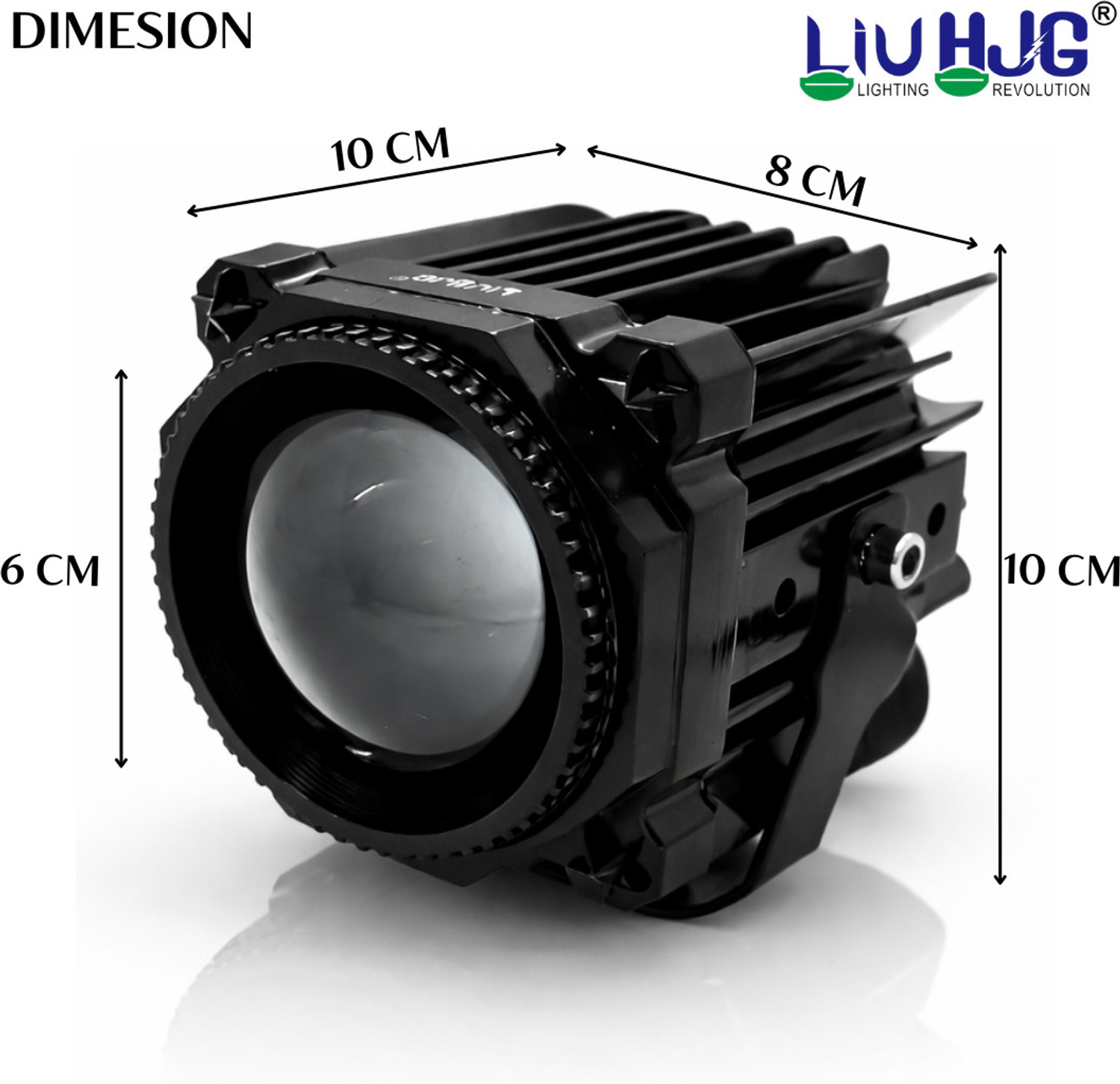 Image of LIU HJG Laser Canon Super Bright LED Fog Light Waterproof Fog Light Fog Lamp Car, Motorbike, Truck, Van LED (12 V, 120 W) (Universal For Bike, Universal For Car, Pack of 2)