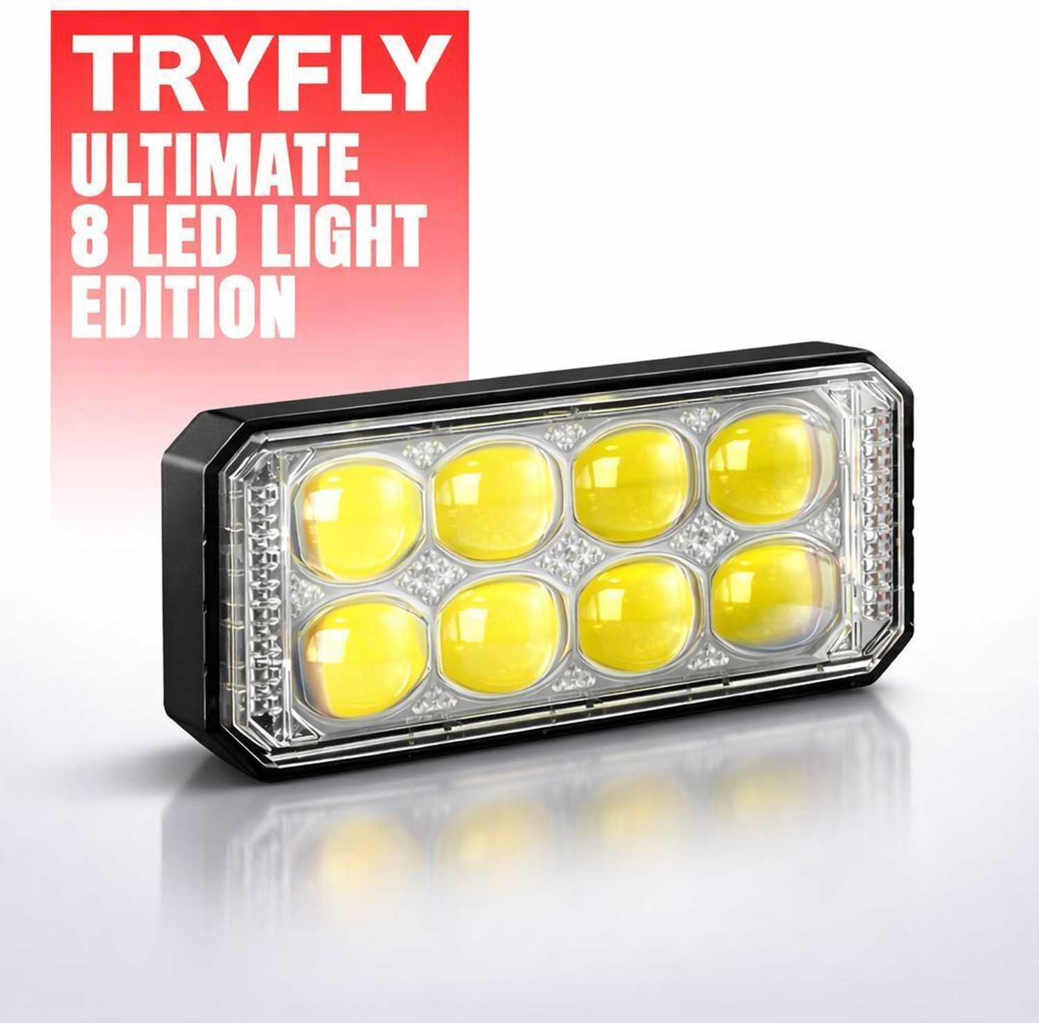 Image of TRYFLY 6 Mode 8 Led Vehicle light multi colour Fog Lamp Car, Motorbike, Truck, Van LED (12 V, 48 W)
