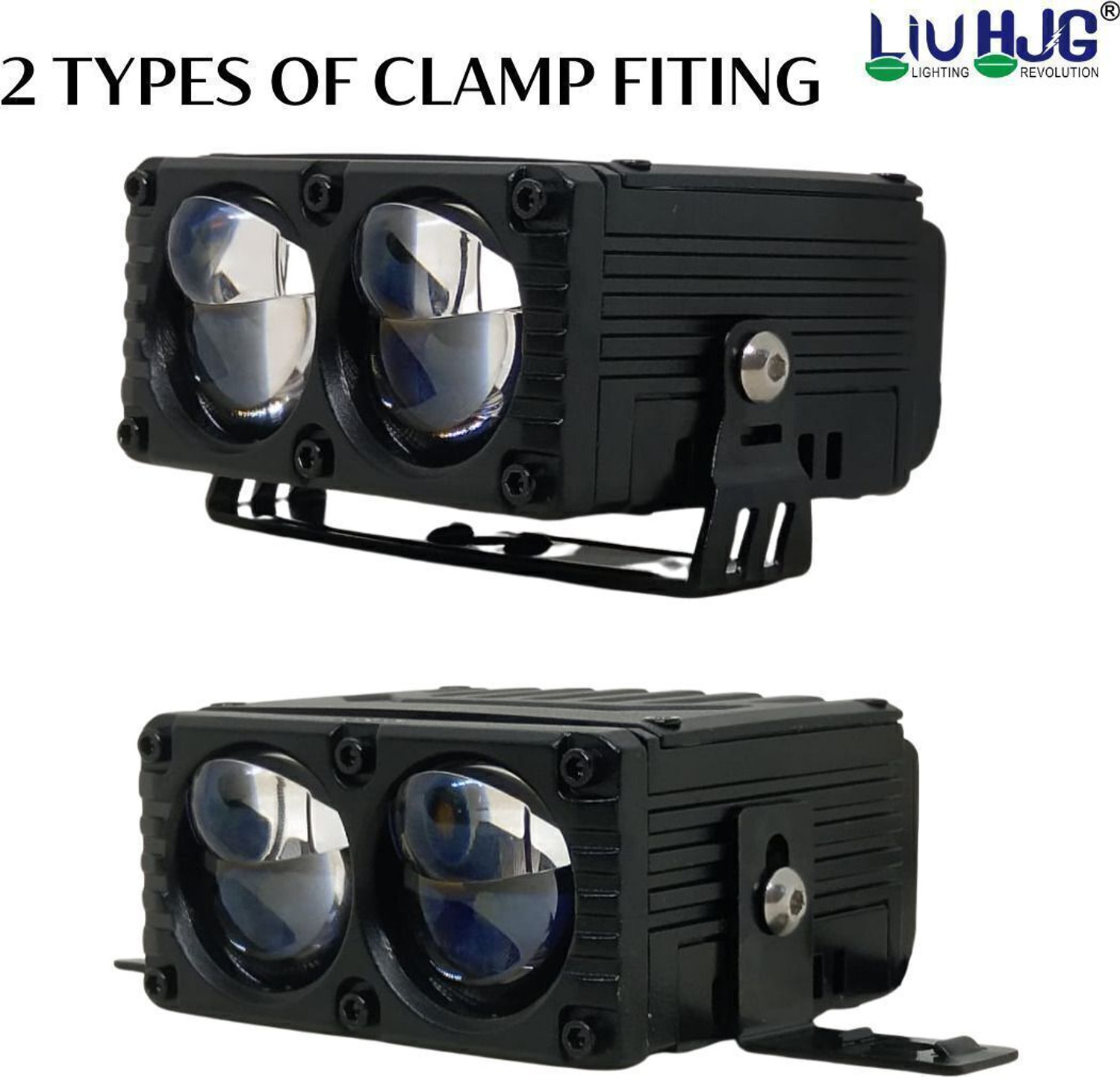 Image of LIU HJG Yellow /White 2 Lens 180 Watt Blaze Waymaker Pro Fog Light With Red Devil Eye Fog Lamp Car, Motorbike, Truck, Van LED (12 V, 180 W)