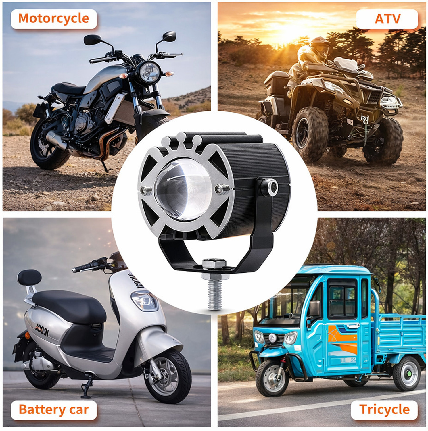 Image of automunk LED Fog Light for Universal For Bike