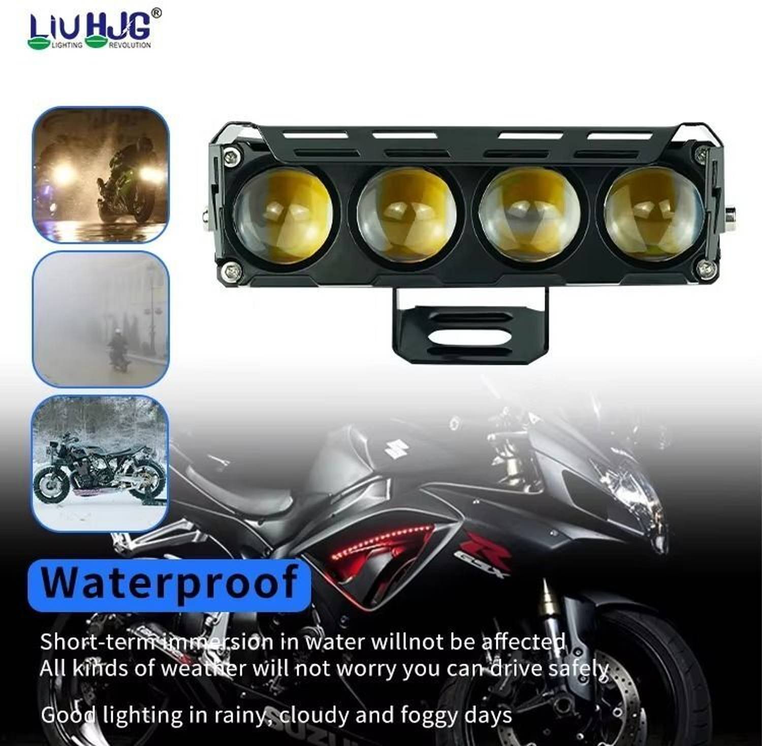 LIU HJG 25+25W Yellow/White LED Fog Light - Image 4