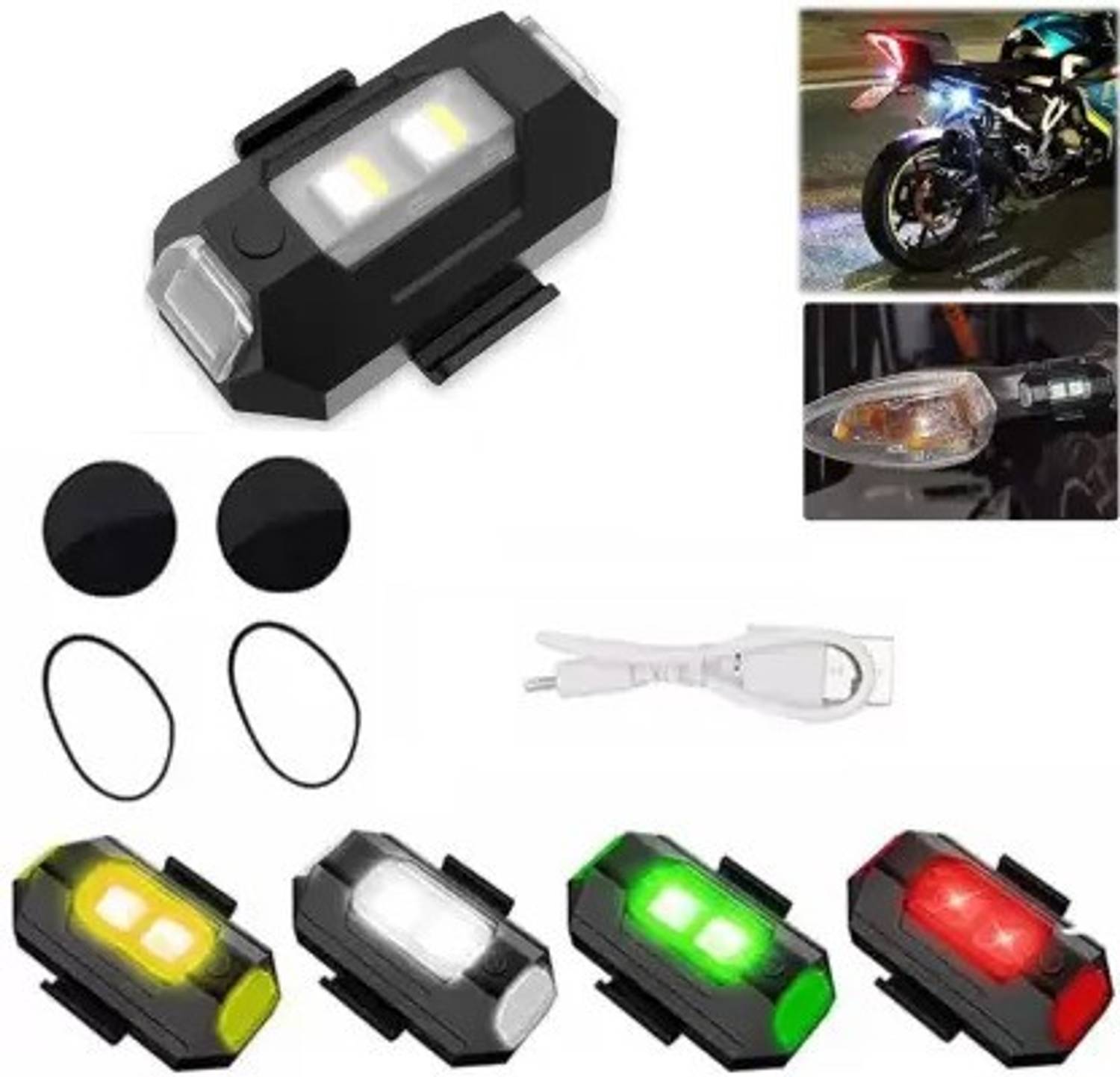 AIRSKY Bike USB Lights Warning Light Flashing Emergency Lamp For helmet light Interior Light Motorbike LED (12 V, 10 W)