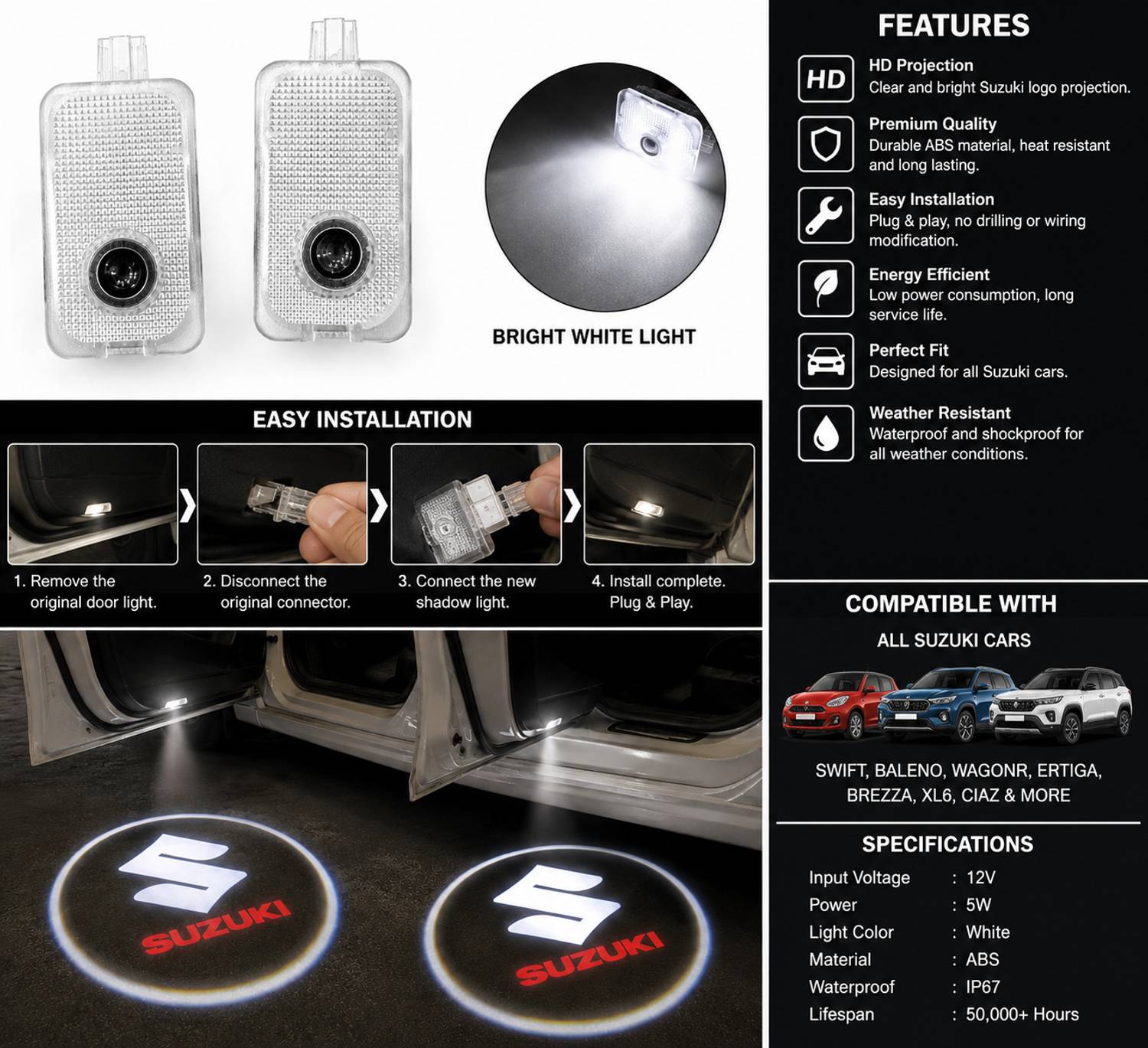 Beamerzz Maruti Suzuki Ghost Shadow Light -ISK-SZ-007 - Image 2