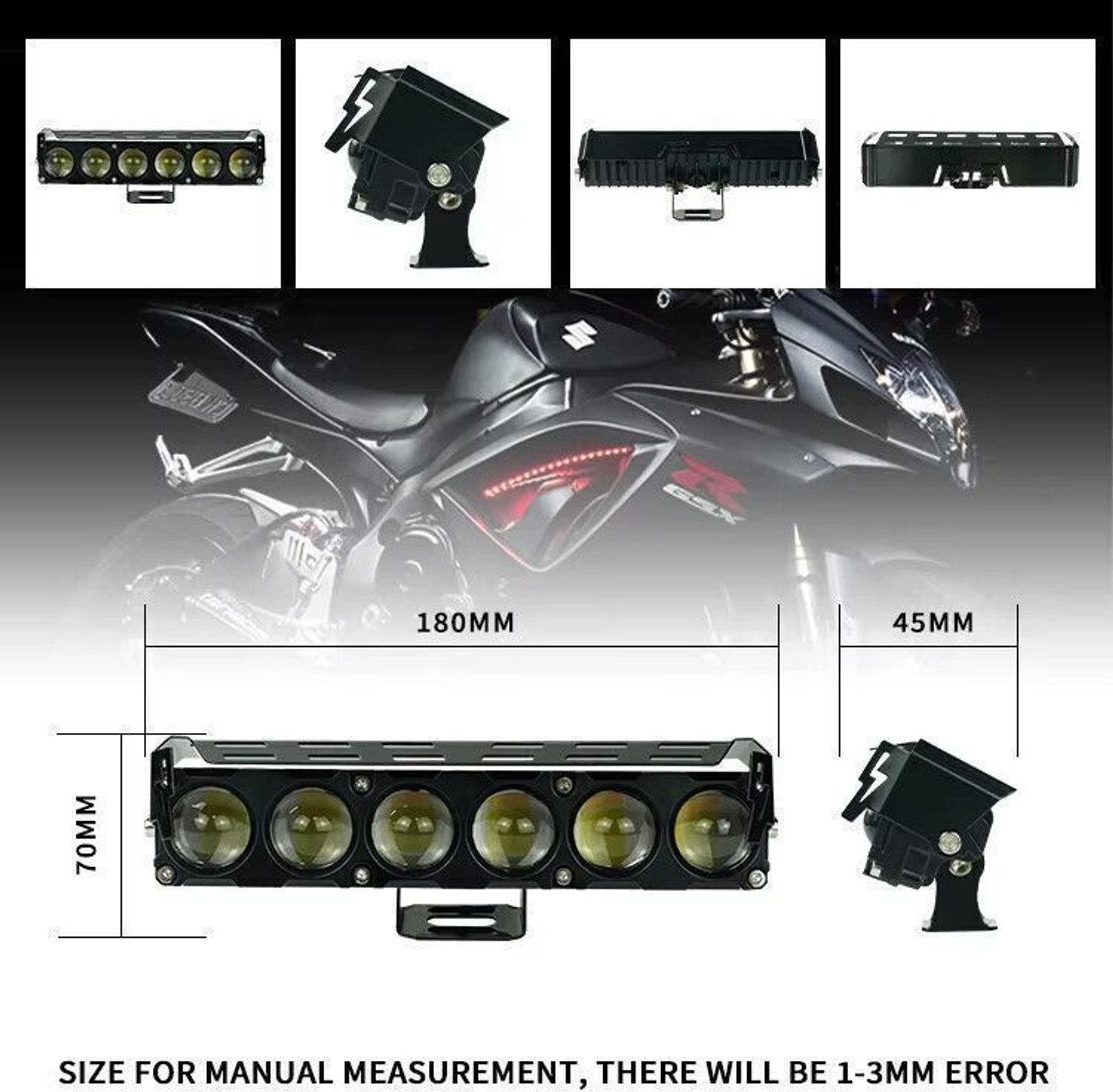 Image of LIU HJG Yellow /White LED 40+40 Watt Fog Light With Devil Eye Fog Lamp Car, Motorbike, Truck, Van LED (12 V, 80 W)