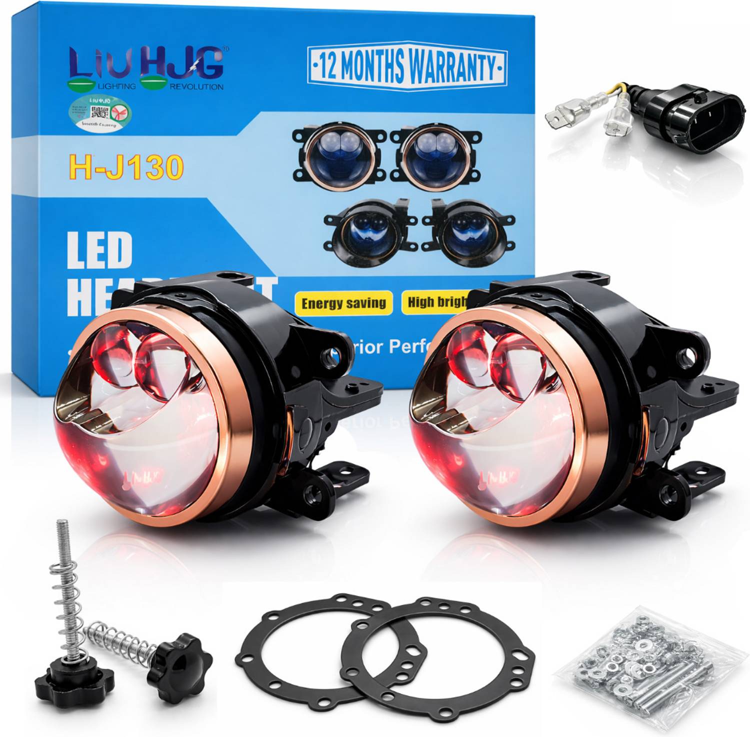 LIU HJG 3 Inch LED Projector Fog Lamp 12V 120W - Image 1