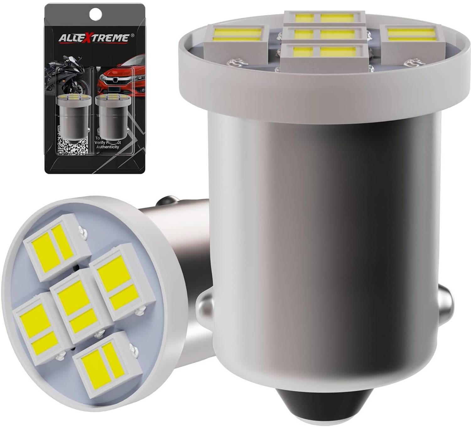 ALLEXTREME LED Parking Light for Car Interior License Plate for Car Bike and Motorcycle Headlight Car, Motorbike LED (10 V, 2 W)