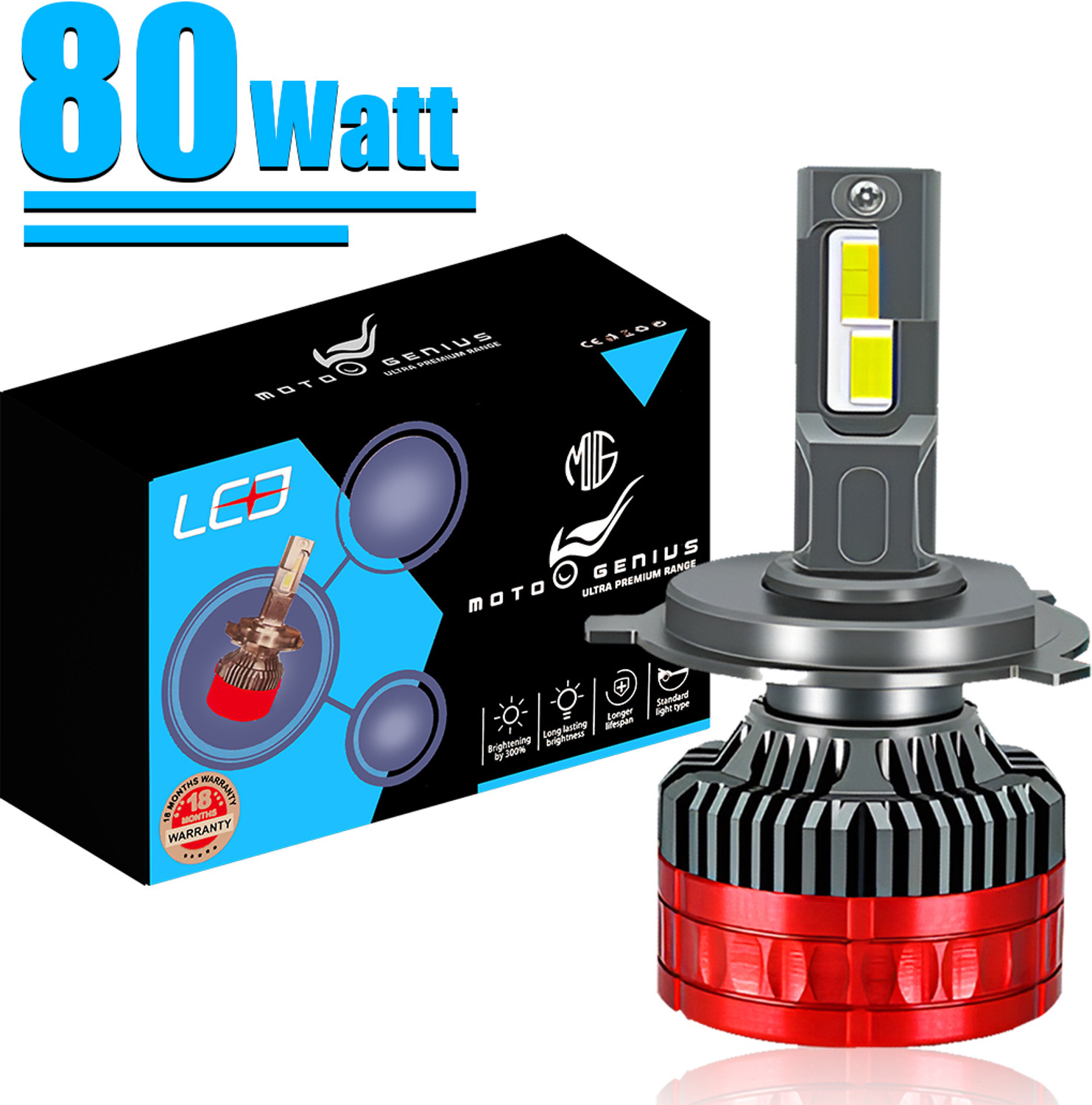 Image of Moto Genius Super Bright 65W Conversion Kit for Car & Motorbike Headlight Car, Motorbike LED (24 V, 80 W)
