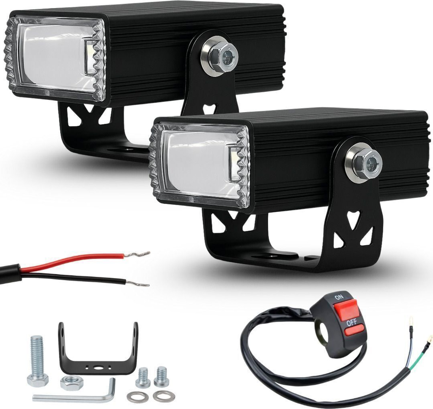 Image of AutoPowerz Yellow /White & Red /Blue 40 Watt Slim Drive Fog Light Fog Lamp Car, Motorbike, Truck, Van LED (12 V, 40 W)