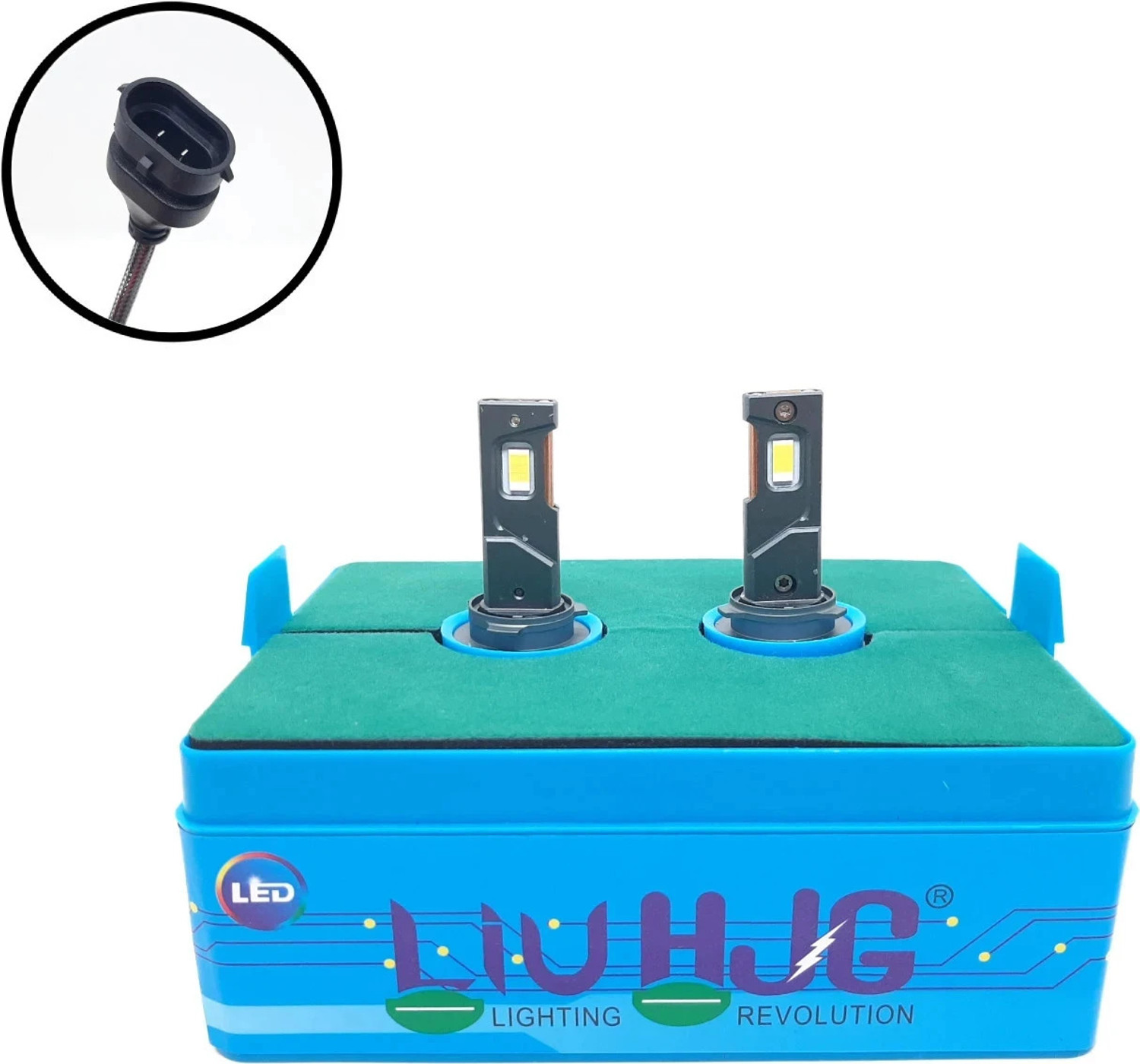 Image of LIU HJG White LED 120 Watt H8 /H9 /H11 Fitting Headlight Bulb Headlight Car, Motorbike, Truck LED (12 V, 120 W)