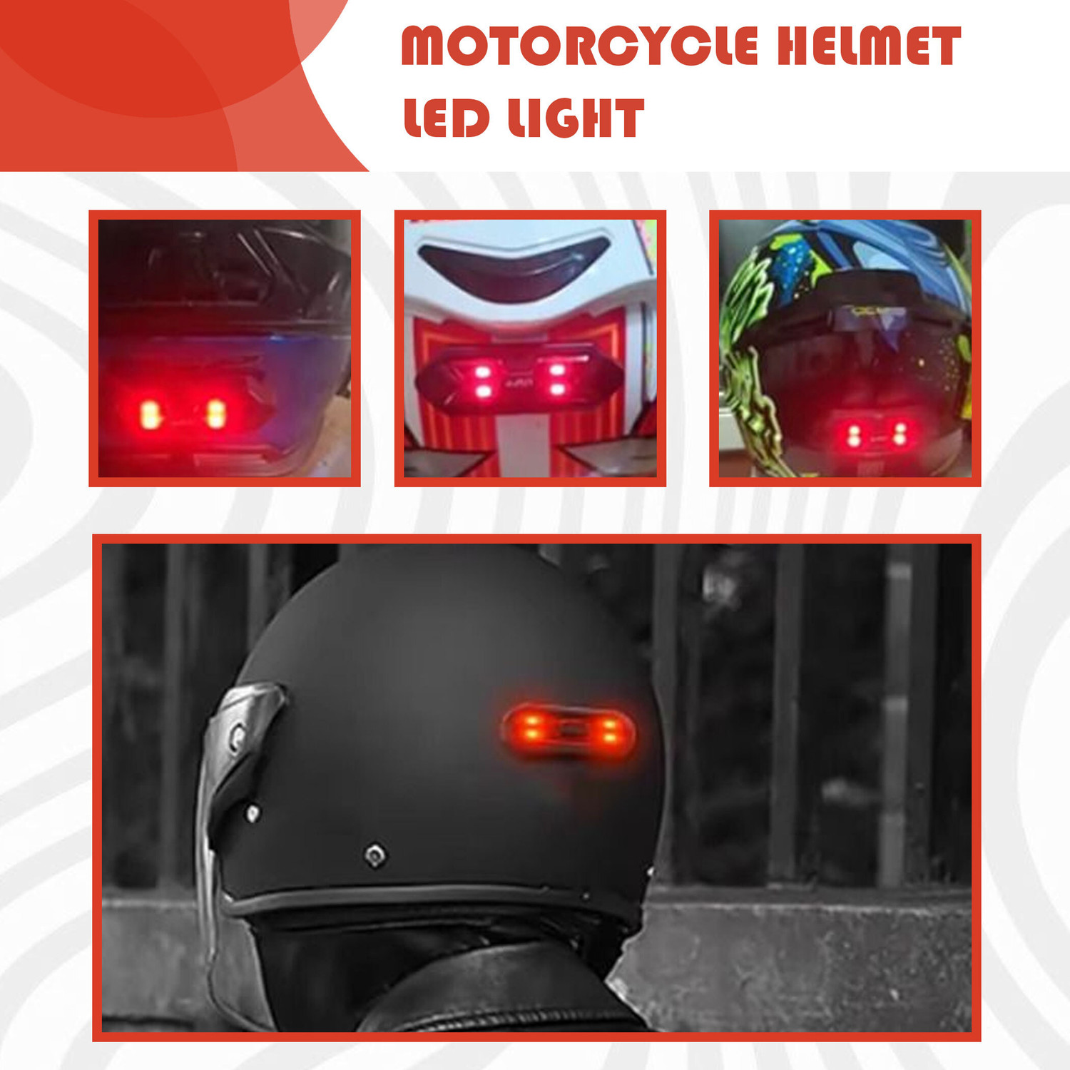 Image of Huims New-Smart Light Strip Safety Signal Warning Light Helmet Tail Light Motorbike LED (2 V, 5 W)