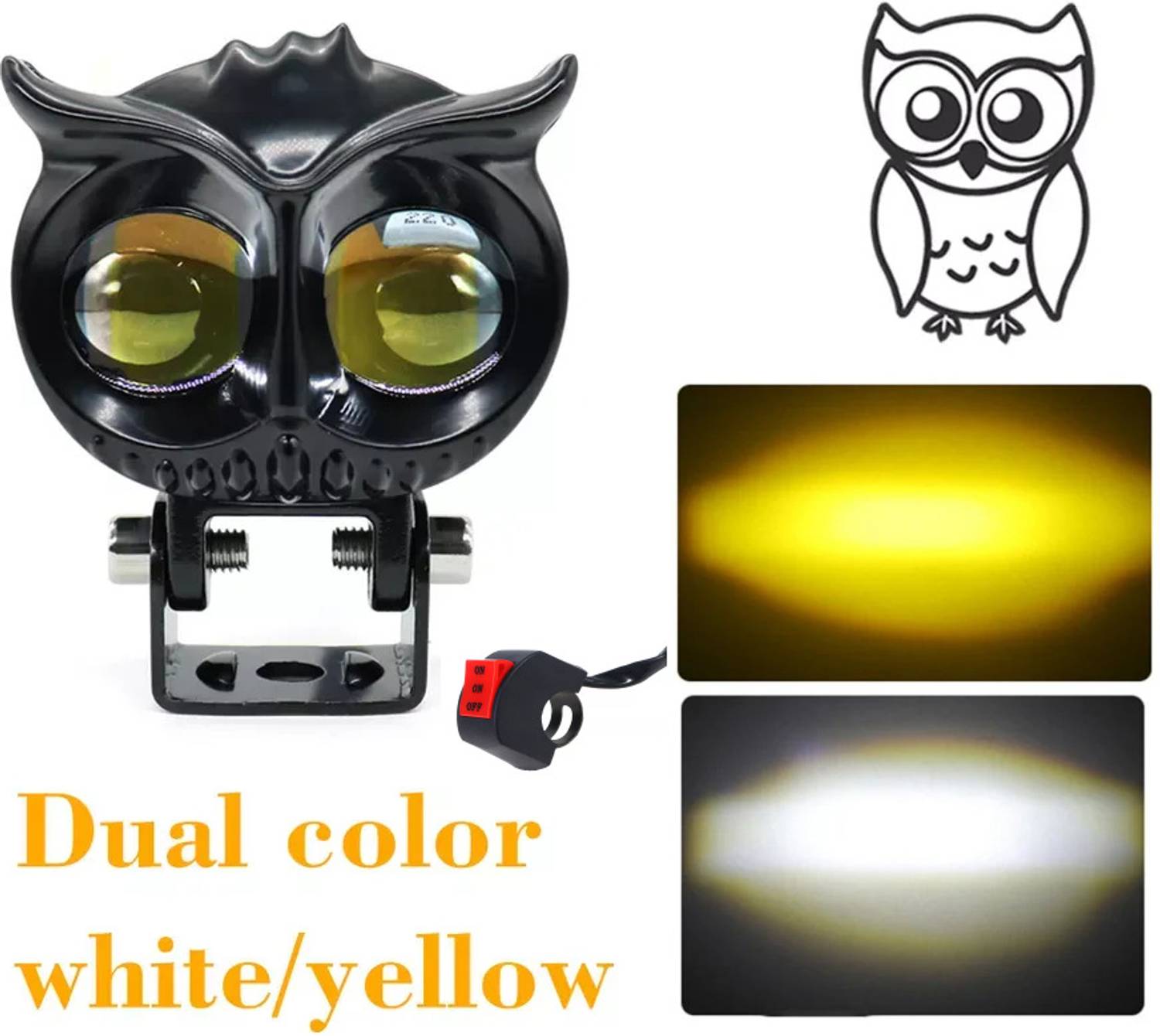 SRPHERE SS-01-Spot Light White Yellow Driving Lamp ullu Owl Fog Light Set 1  Fog Lamp Motorbike, Car, Truck LED (12 V, 36 W) Price in India - Buy  SRPHERE SS-01-Spot Light White Yellow Driving Lamp ullu Owl Fog Light Set 1  Fog Lamp Motorbike ... Owl Drone Searchlight Rechargeable LED Flash Signal Lamp Kit for M