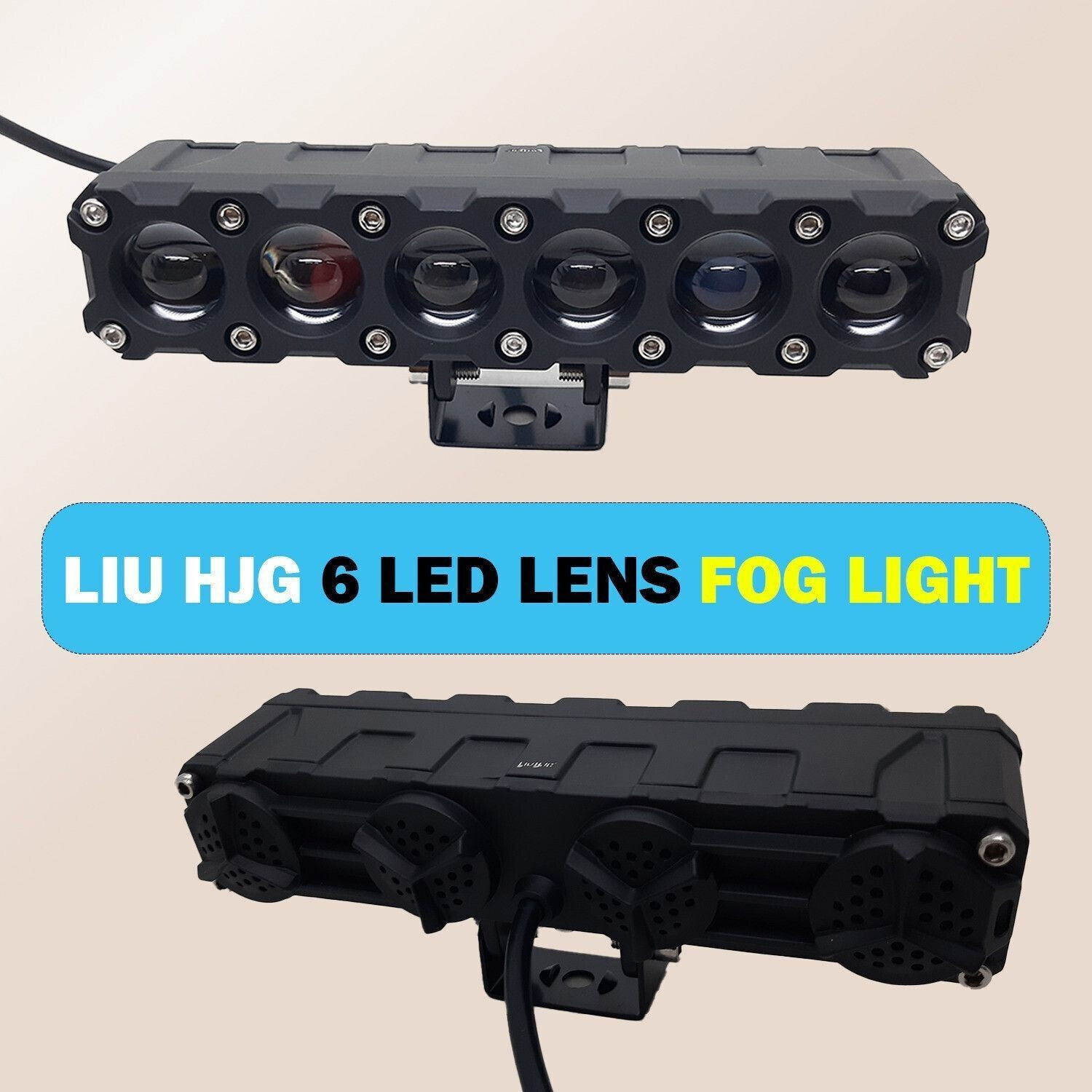 Image of LIU HJG Super Bright Yellow /White 180 Watt LED Fog Light Fog Lamp Car, Motorbike, Truck, Van LED (9 V, 180 W)