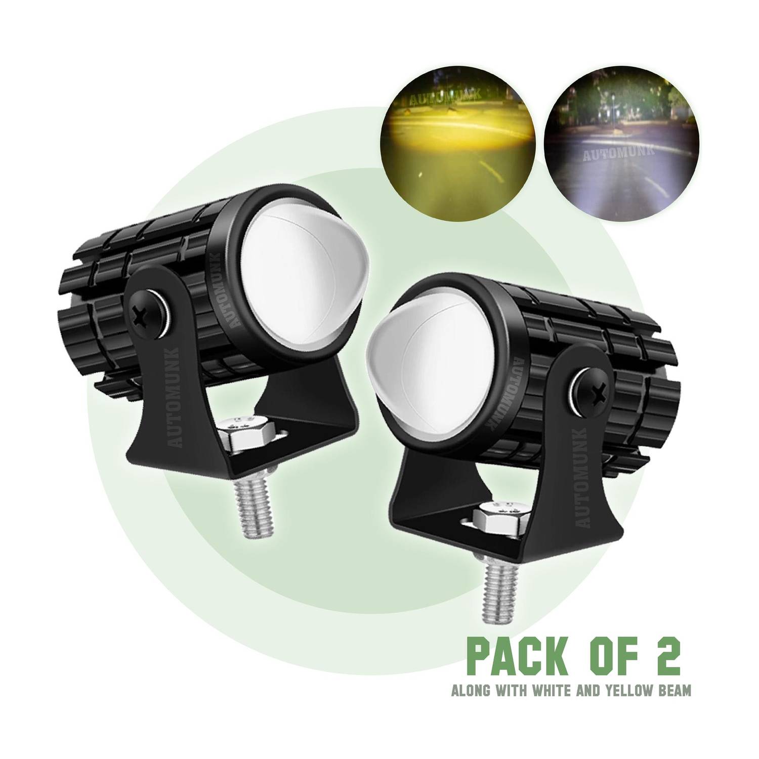 automunk 3 LED K1 MINI DRIVE FOG LIGHT Fog Lamp Car, Motorbike LED (12 V, 20 W)