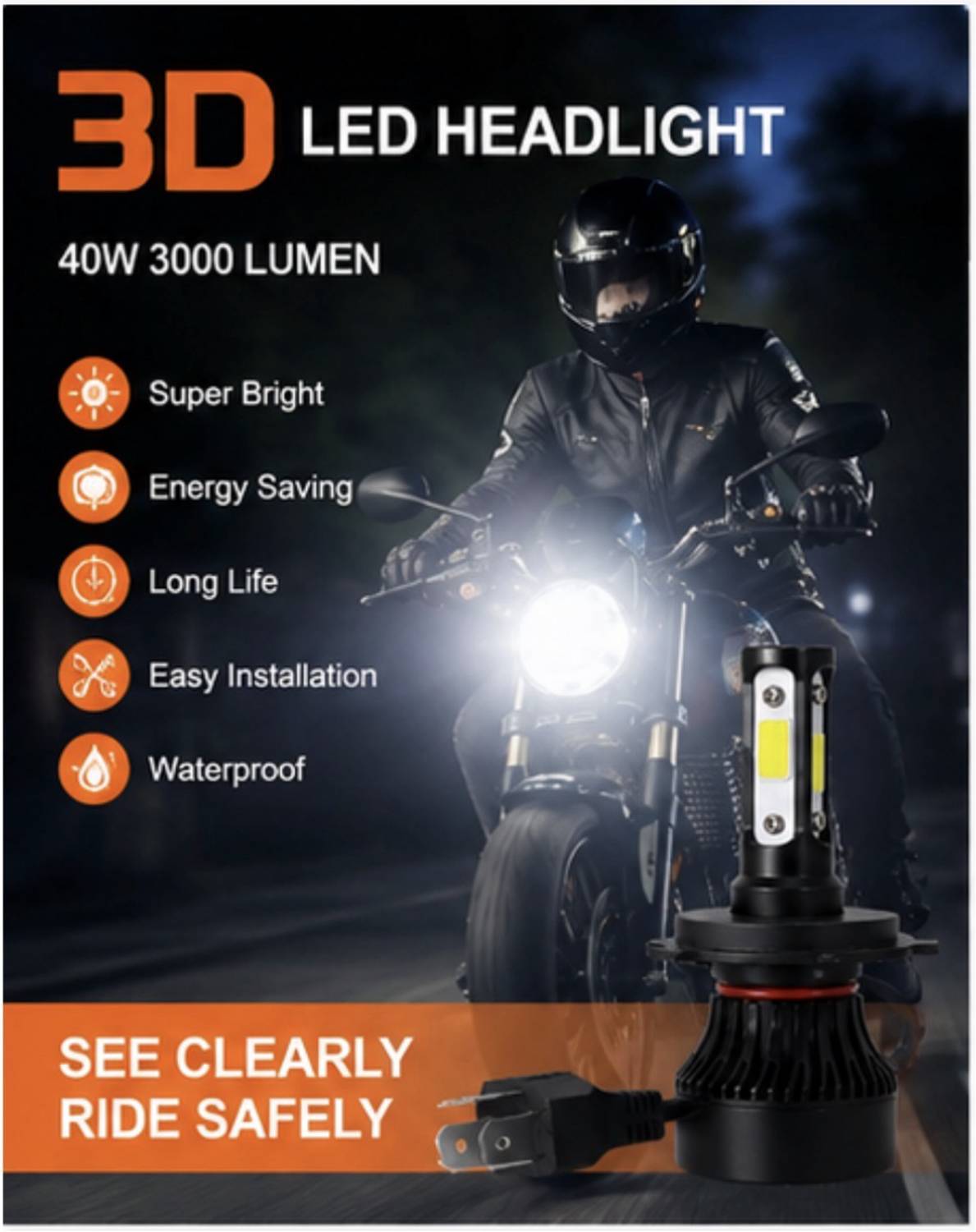 Ashiya EOEJF 12V 40W LED Headlight - Image 4