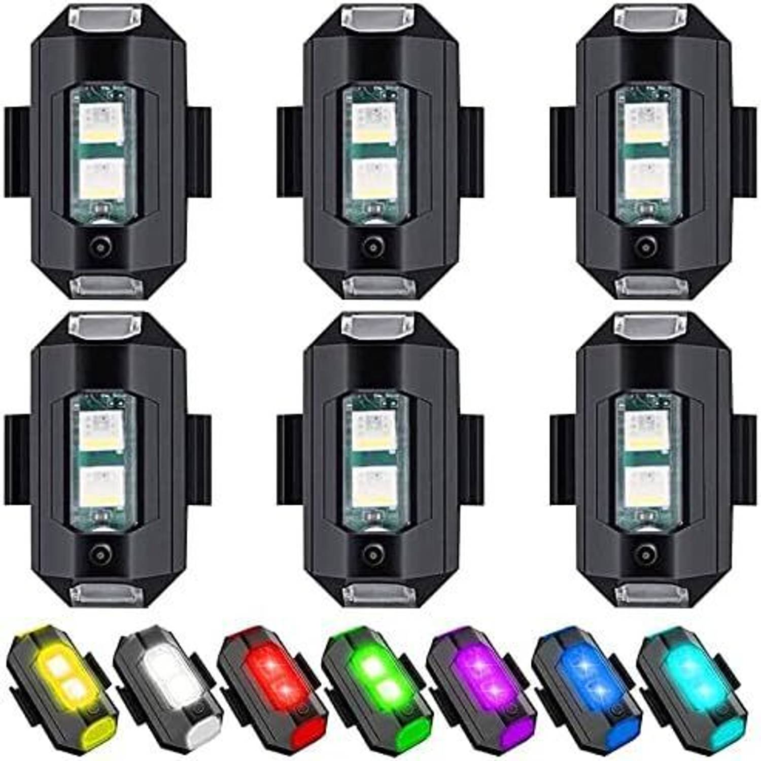 fsdecor LED Flash Light for Bike, 7 Colors, 41 Modes - Image 1