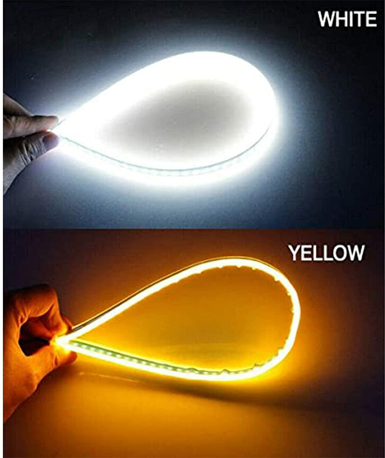 Image of SHOP4U Waterproof 60CM Flexible Ultra Fine Daytime Running Light Super Splendor Xtec Interior Light Motorbike LED for Hero (12 V, 12 W)