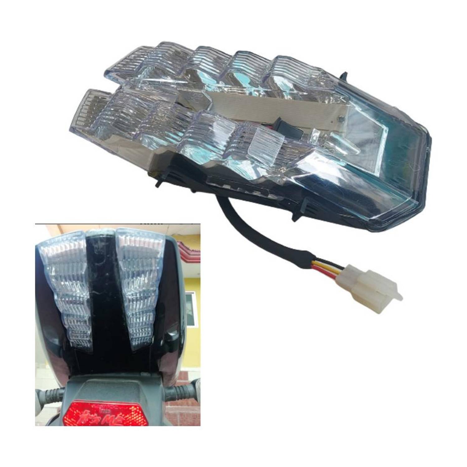Apsmotiv Tai Tail Light for Bajaj Pulsar 150, UG 3 , Pulsar 180, Pulsar 220F, Break light Tail Light Motorbike Halogen for Bajaj (12 V, 5 W)