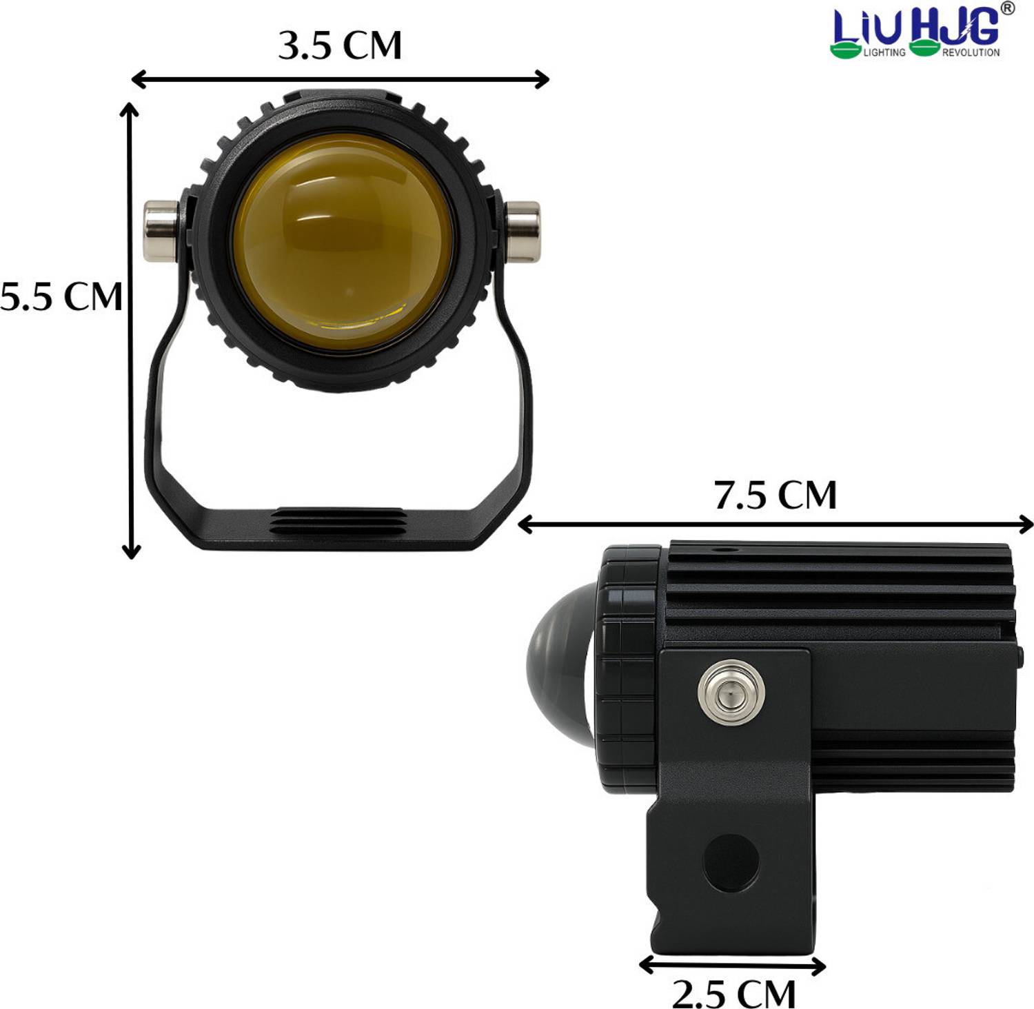 LIU HJG Yellow Mini LED Fog Lamp for Motorbike (9V, 40W) - Image 2