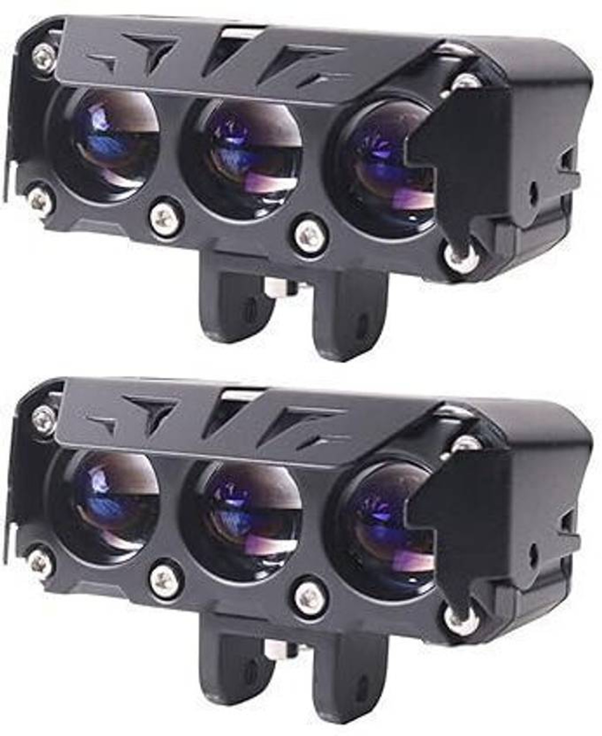 Image of TRYFLY TY-1 Universal 3-Lens LED Fog Lights Yellow /White Color Fog Lamp Car, Motorbike, Truck, Van LED (12 V, 60 W)