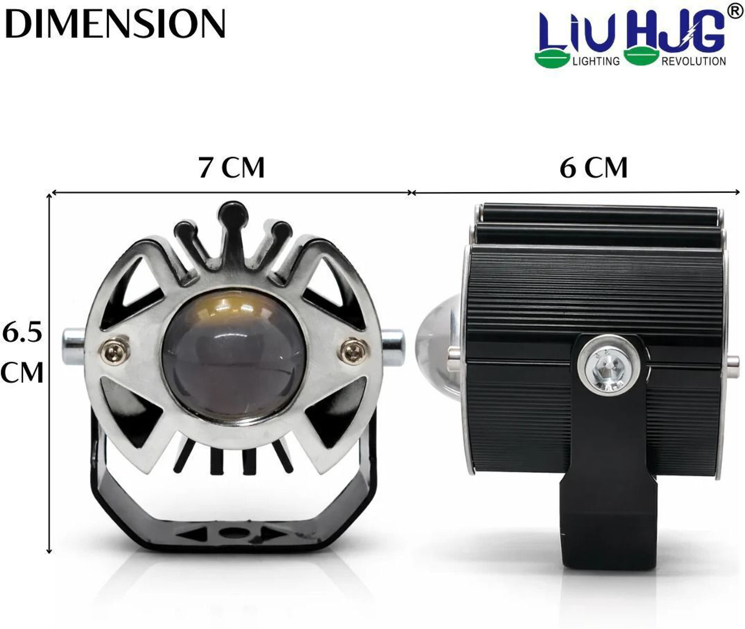 Image of LIU HJG Yellow /White 50 Watt LED Fog Light With Blue Devil Eye Fog Lamp Car, Motorbike, Truck, Van LED (12 V, 50 W)