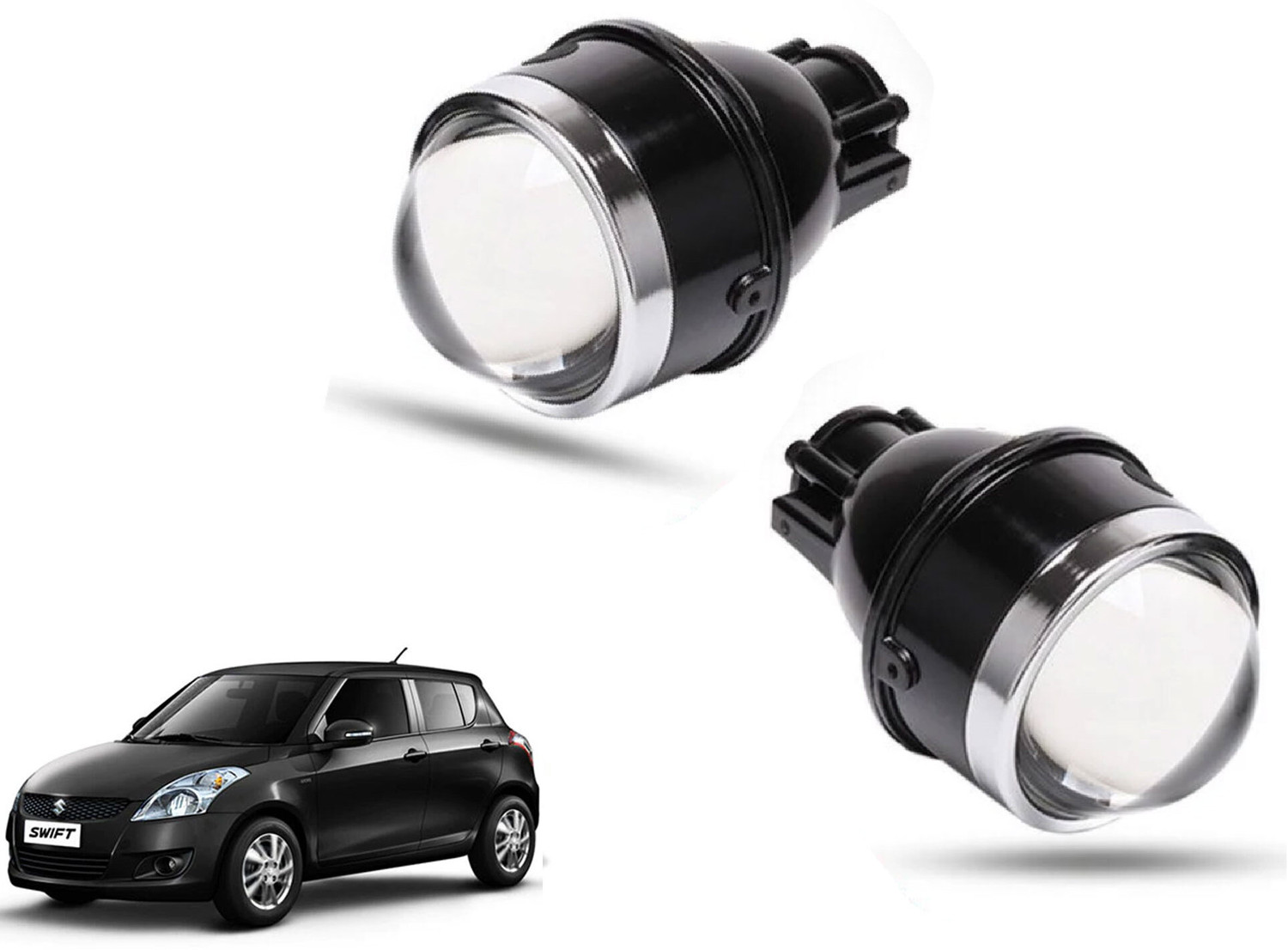 Image of AUTO PEARL Metal 3 Inch Bi-Xenon Fog Light Projector Lens H8 H9 H11 HID Led Bulb A038 Fog Lamp Car LED for Maruti Suzuki (12 V, 35 W)
