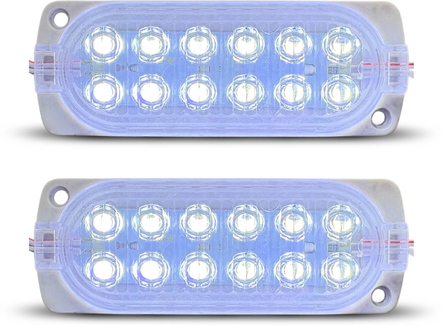 Autonationasia Universal 12 LED Module Light (White 2pc) 12V For Trucks, Bus, E Rickshaw, Car Side Marker Car, Motorbike, Truck, Van LED (12 V, 65 W)