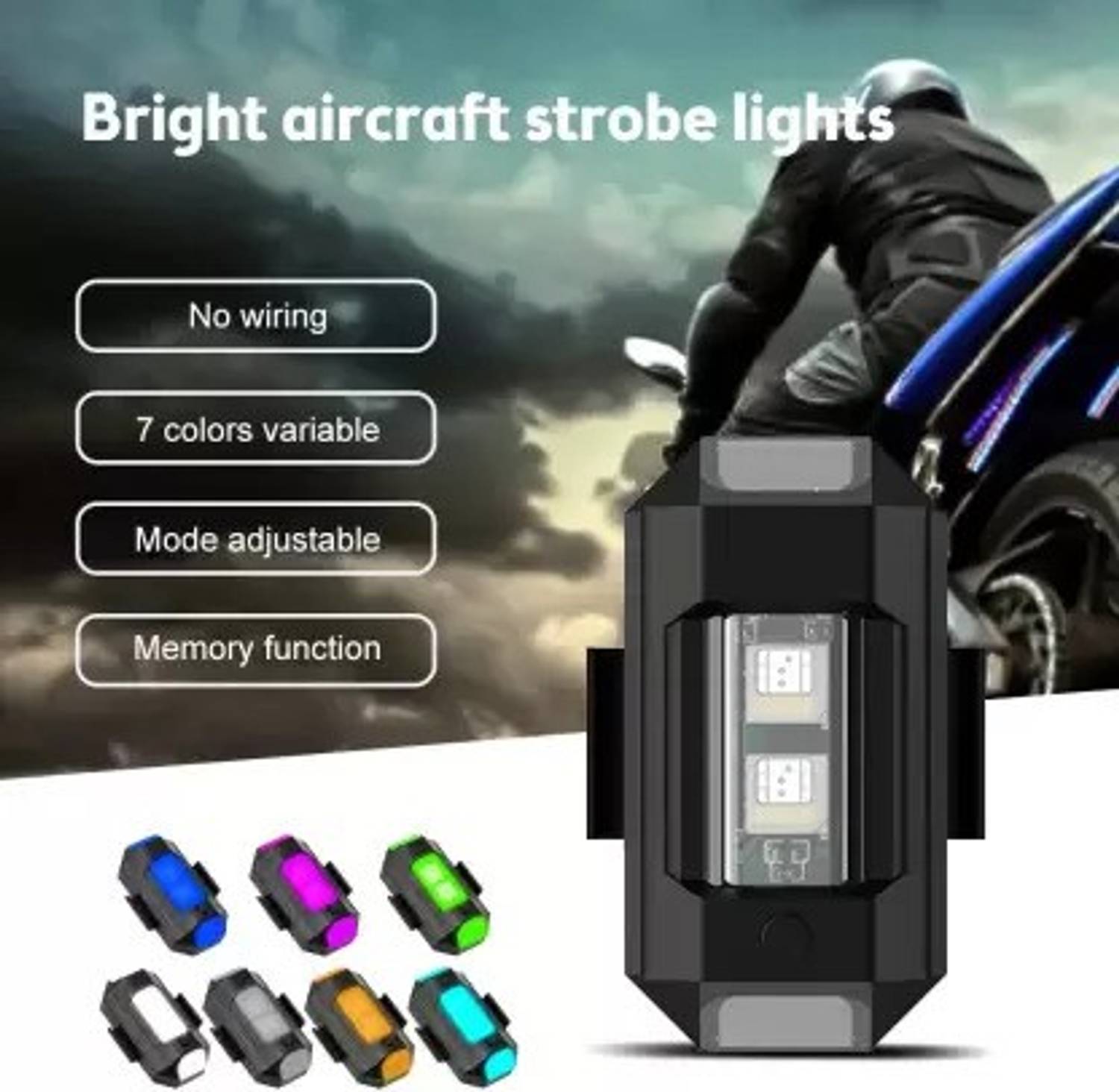 AIRSKY 1 Pcs Motorcycle Lights RC Drone LED Airplane Helicopter Warning Lights Fog Lamp Motorbike LED (12 V, 10 W)