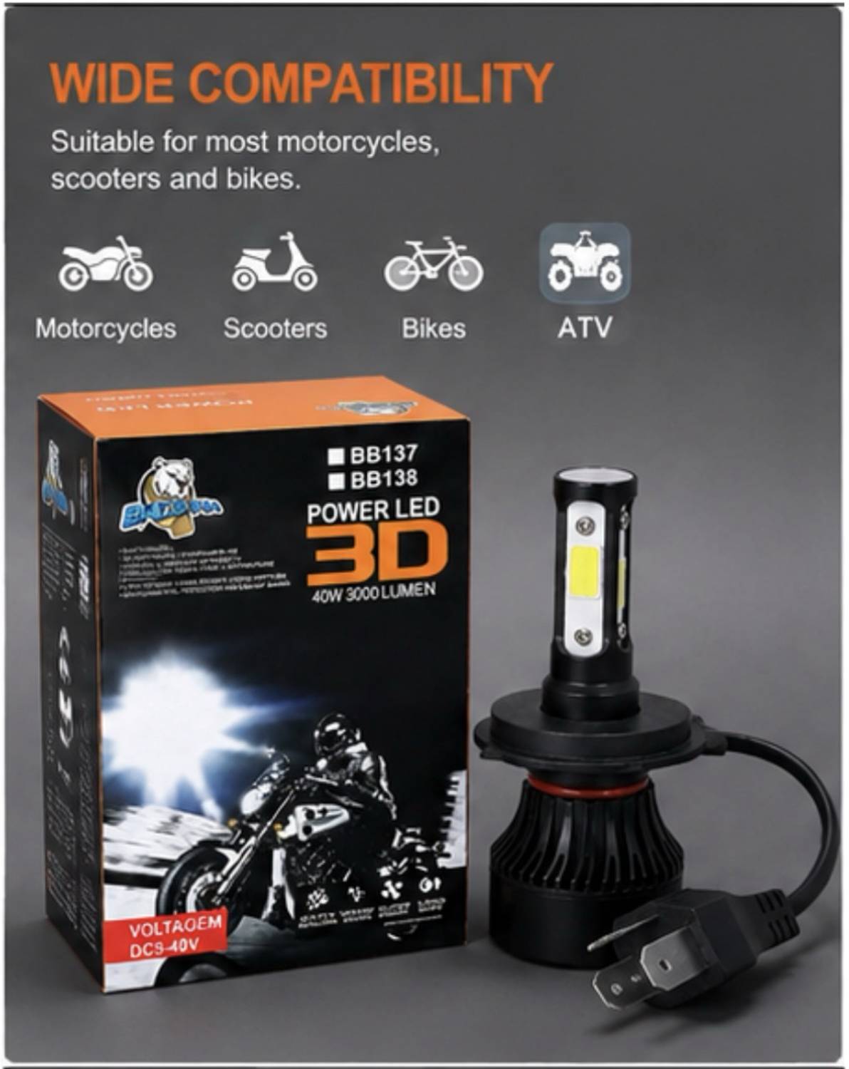 Ashiya EOEJF 12V 40W LED Headlight - Image 2