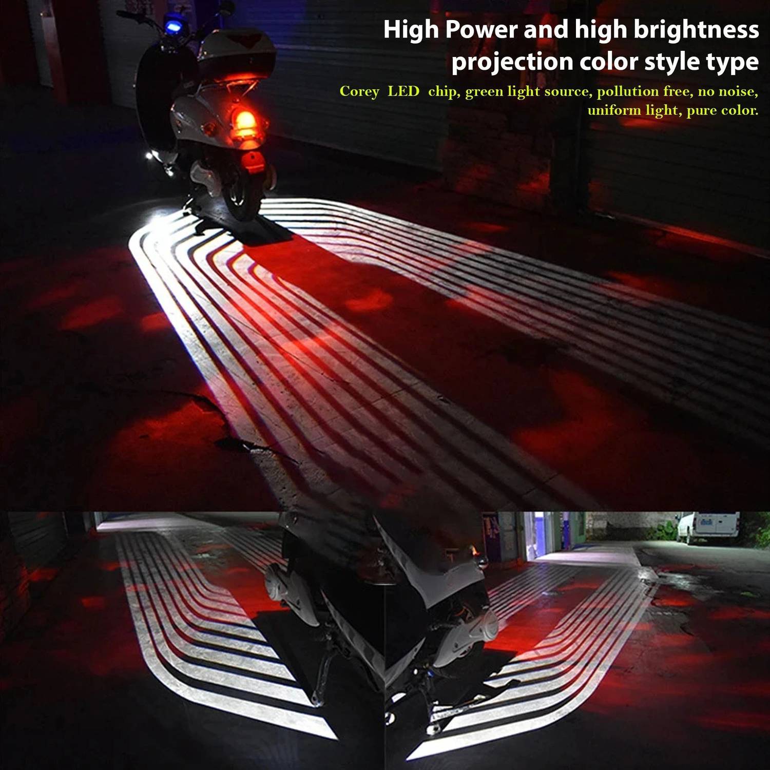 Ronde 20 W Motorfiets Fog Light Red Halo