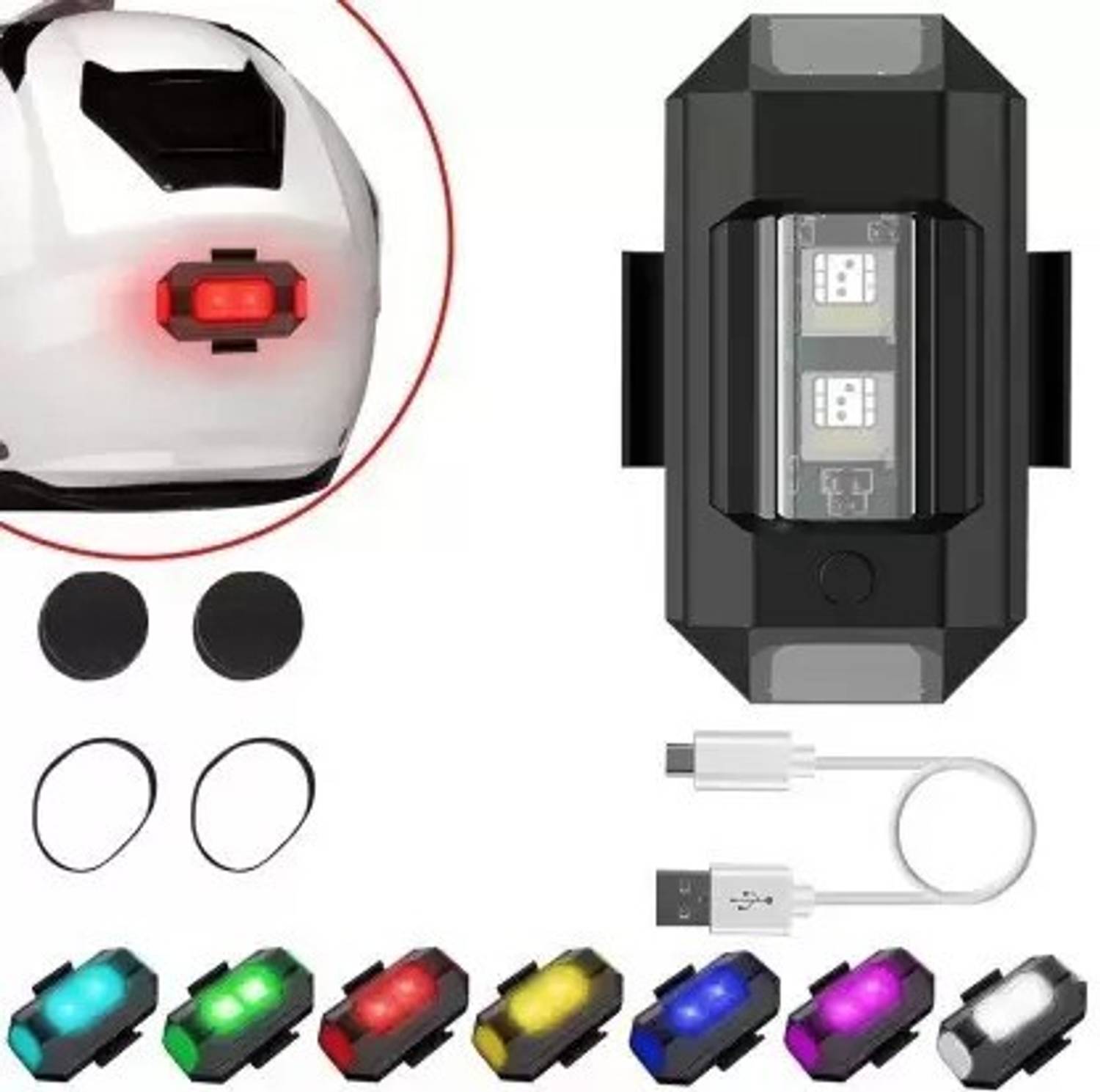 AIRSKY Bike USB multi color Lights Warning Light Flashing Emergency Lamp Interior Light Motorbike LED (12 V, 10 W)