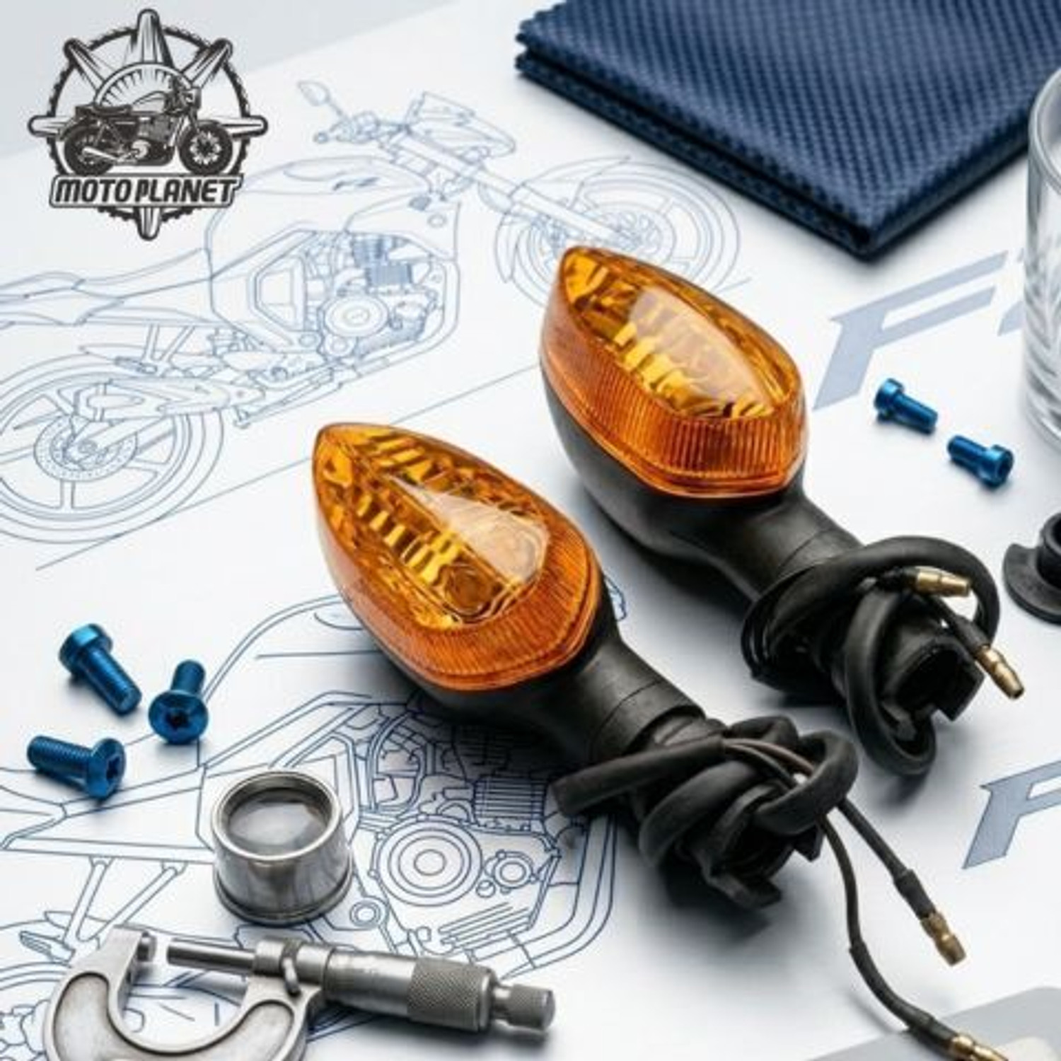 Image of MOTO PLANET MPD-Indicator Yellow Lens for Yama FZ / FAZER / SZR all O /MTurn Signal Light Indicator Light Motorbike CFL for Yamaha (12 V, 12 W)