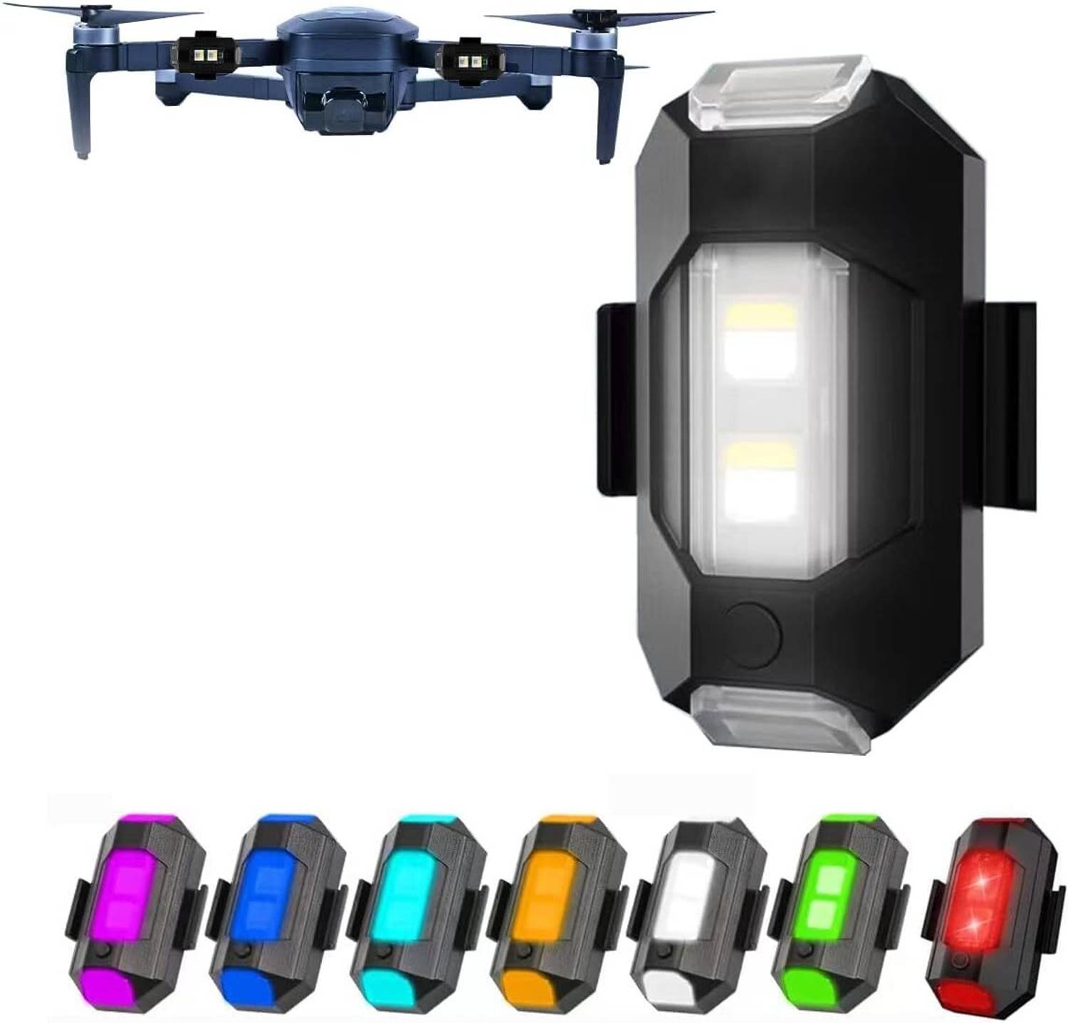 carempire Drone Strobe Lights, Anti-collision strobe Lighting, 0.012 lbs Long Battery Side Marker Motorbike LED (12 V, 12 W)
