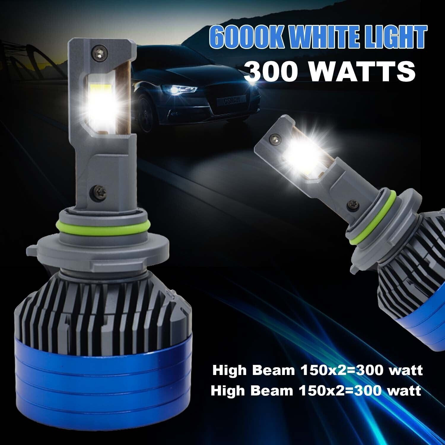Image of LIU HJG White LED 300W DC 12V-80V Headlight Bulb Headlight Car LED (12 V, 300 W) (Universal For Car, Pack of 2)
