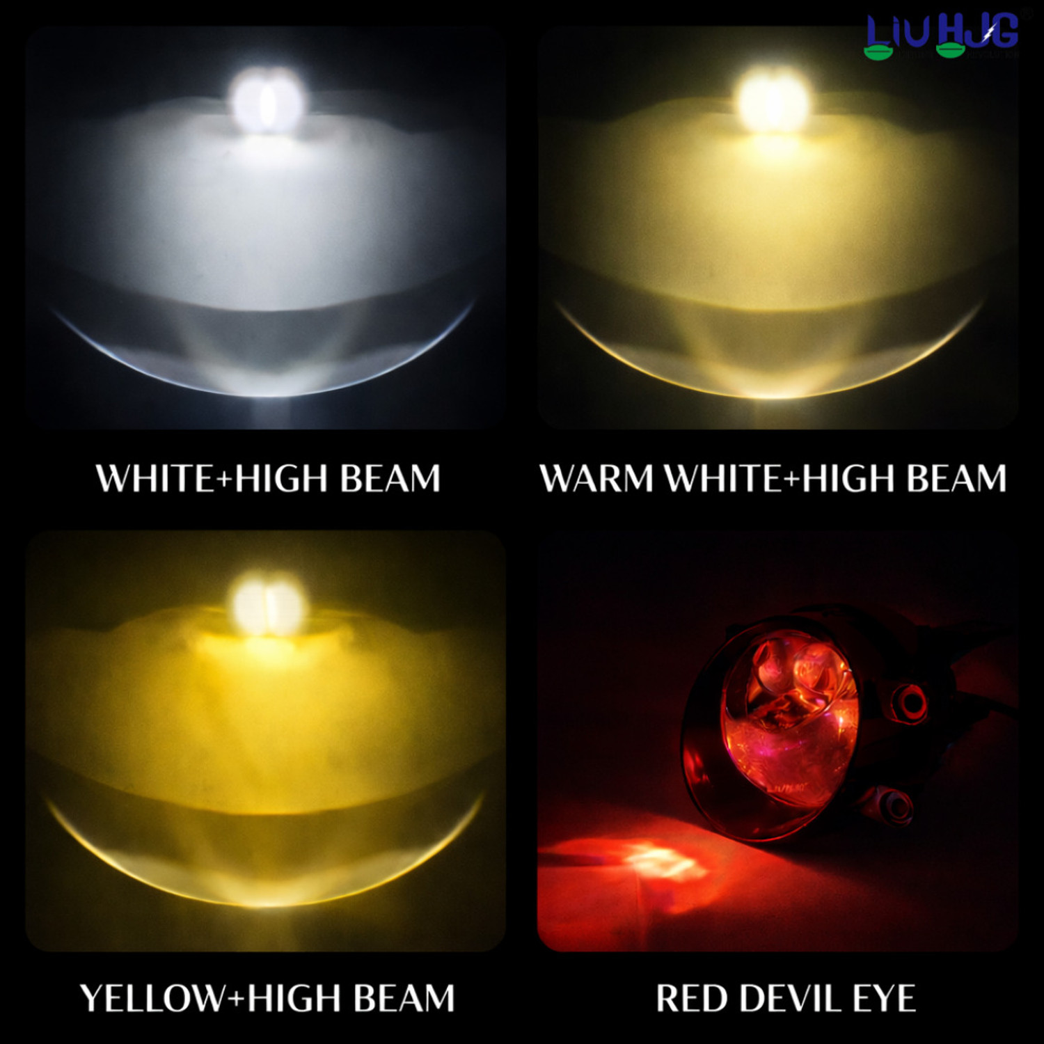 Image of LIU HJG 3 Inch LED Projector Fog Lamp High Brightness & Heat Dissipation Fog Light Fog Lamp Car, Motorbike, Van, Truck LED (12 V, 120 W)