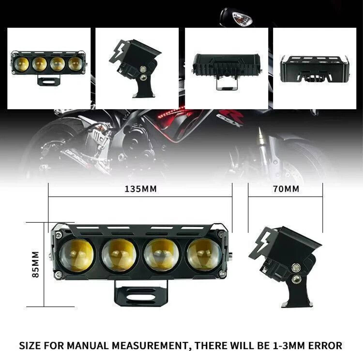 LIU HJG 25+25W Yellow/White LED Fog Light - Image 2
