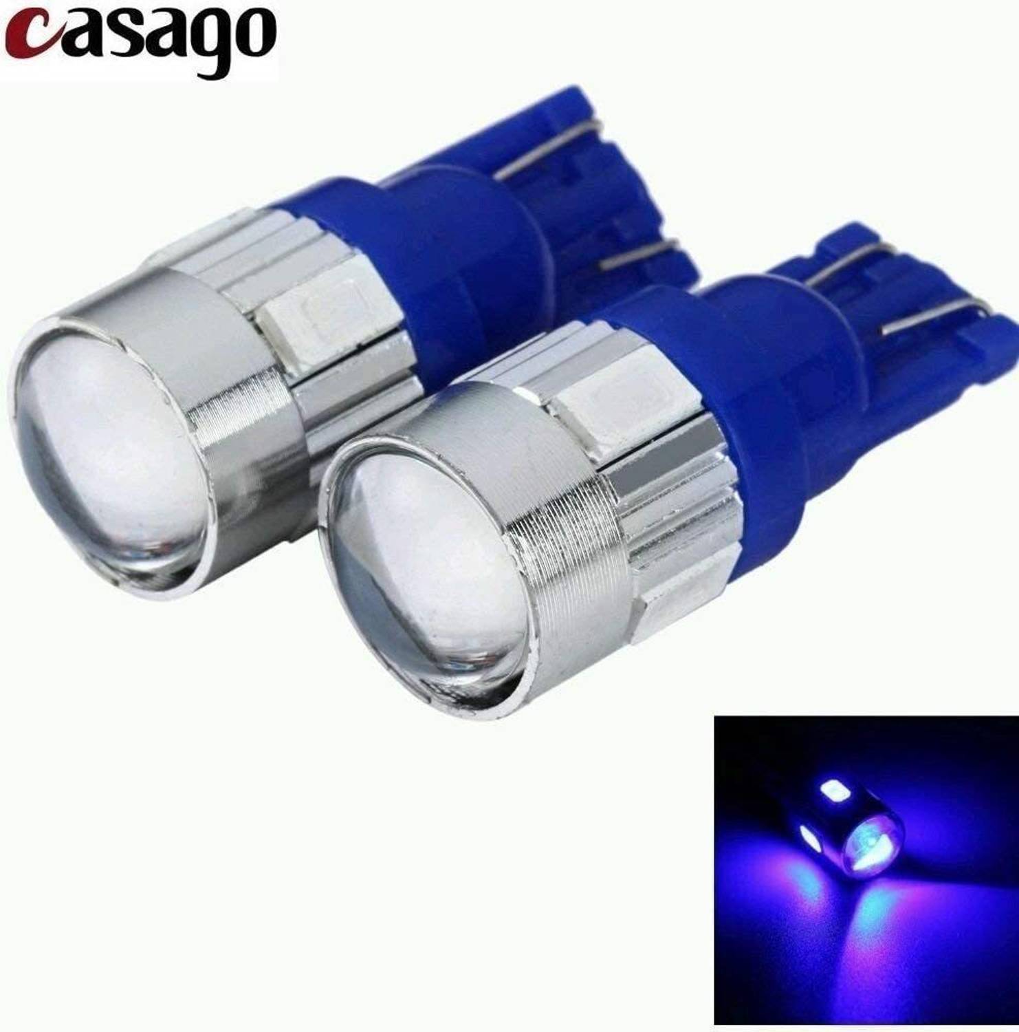casago T10 Led Parking Light 6 SMD Blue Car Interior Pilot Parking Light Car, Motorbike LED (12 V, 1 W)