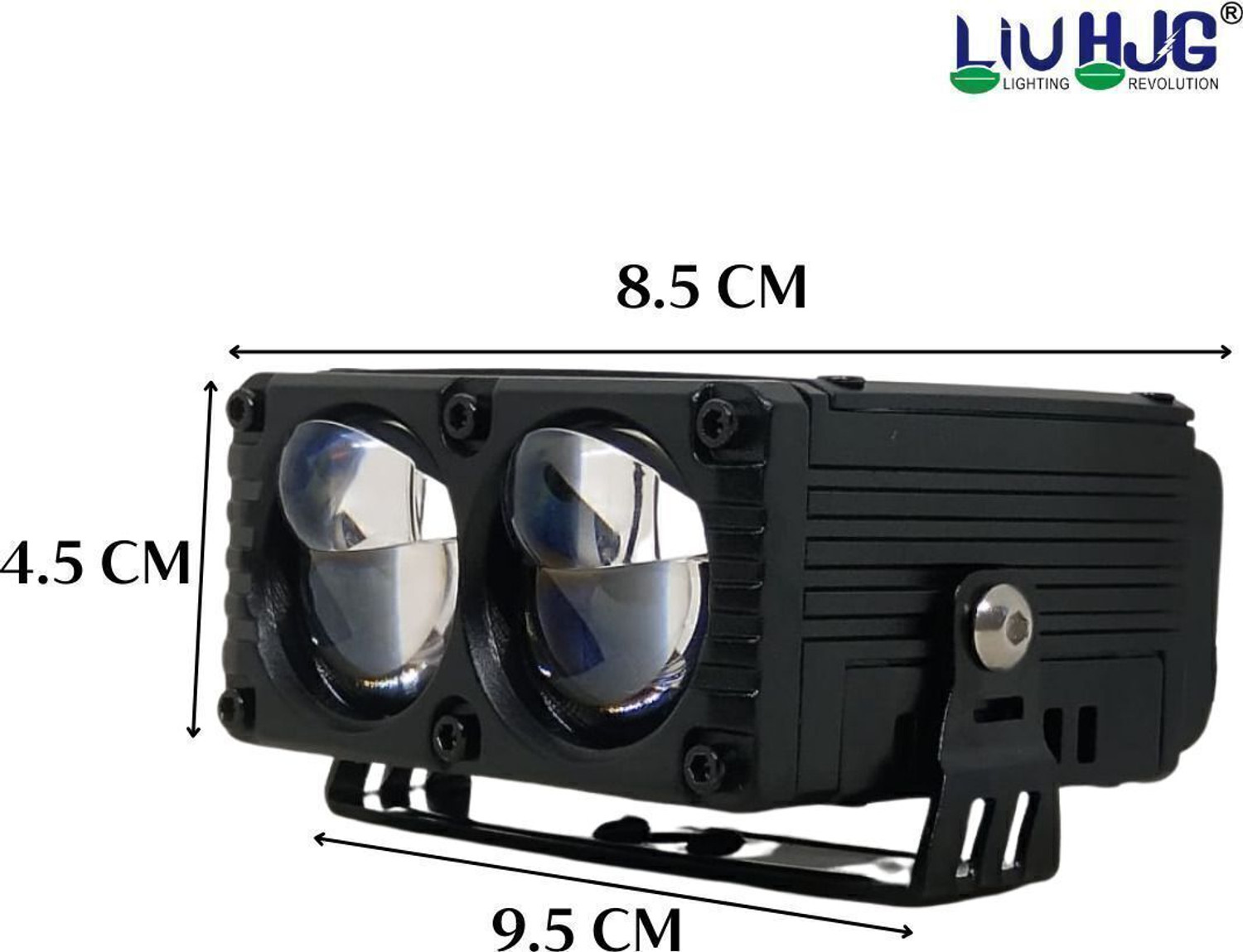 Image of LIU HJG Yellow /White 2 Lens 180 Watt Blaze Waymaker Pro Fog Light With Red Devil Eye Fog Lamp Car, Motorbike, Truck, Van LED (12 V, 180 W)