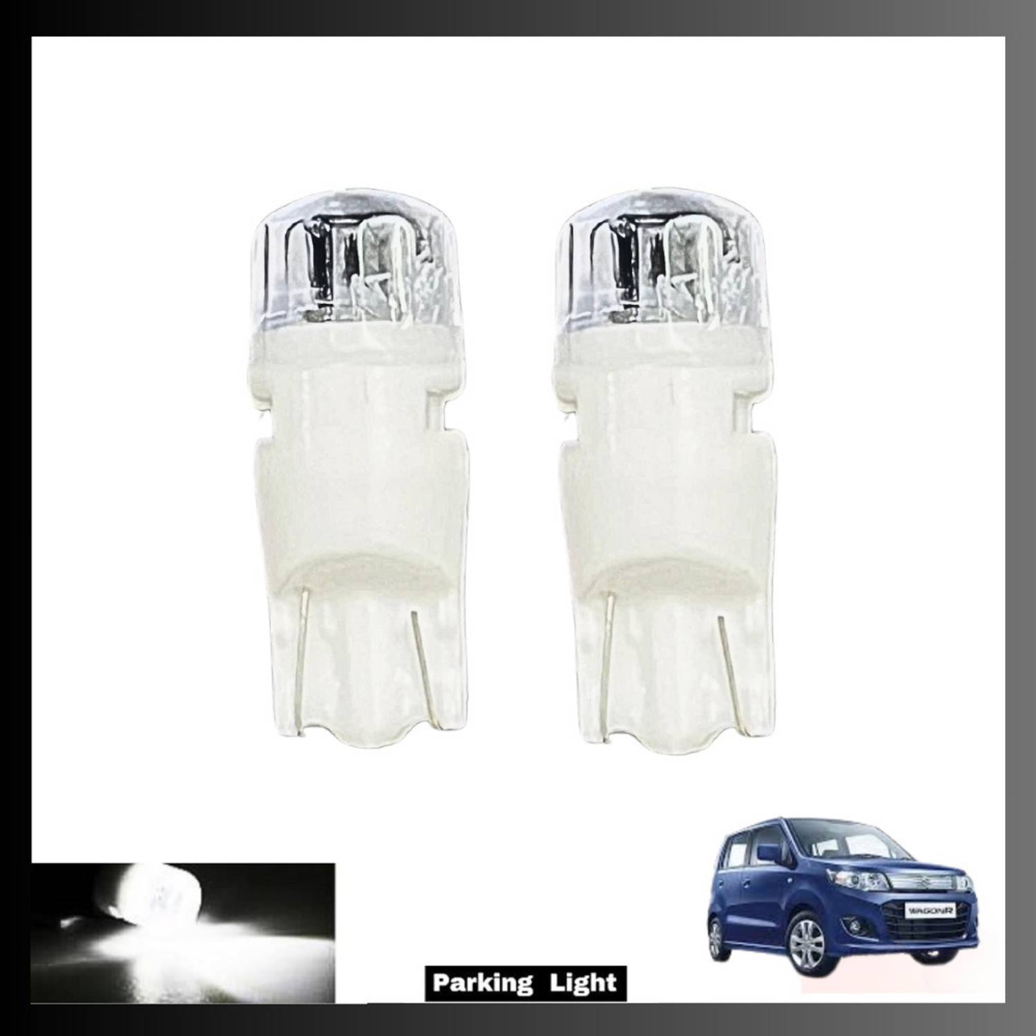 Autozap T10 2SMD Whte Parking-Lght Bulb Parking Light Car, Motorbike, Van LED for Maruti Suzuki (12 V, 1 W)