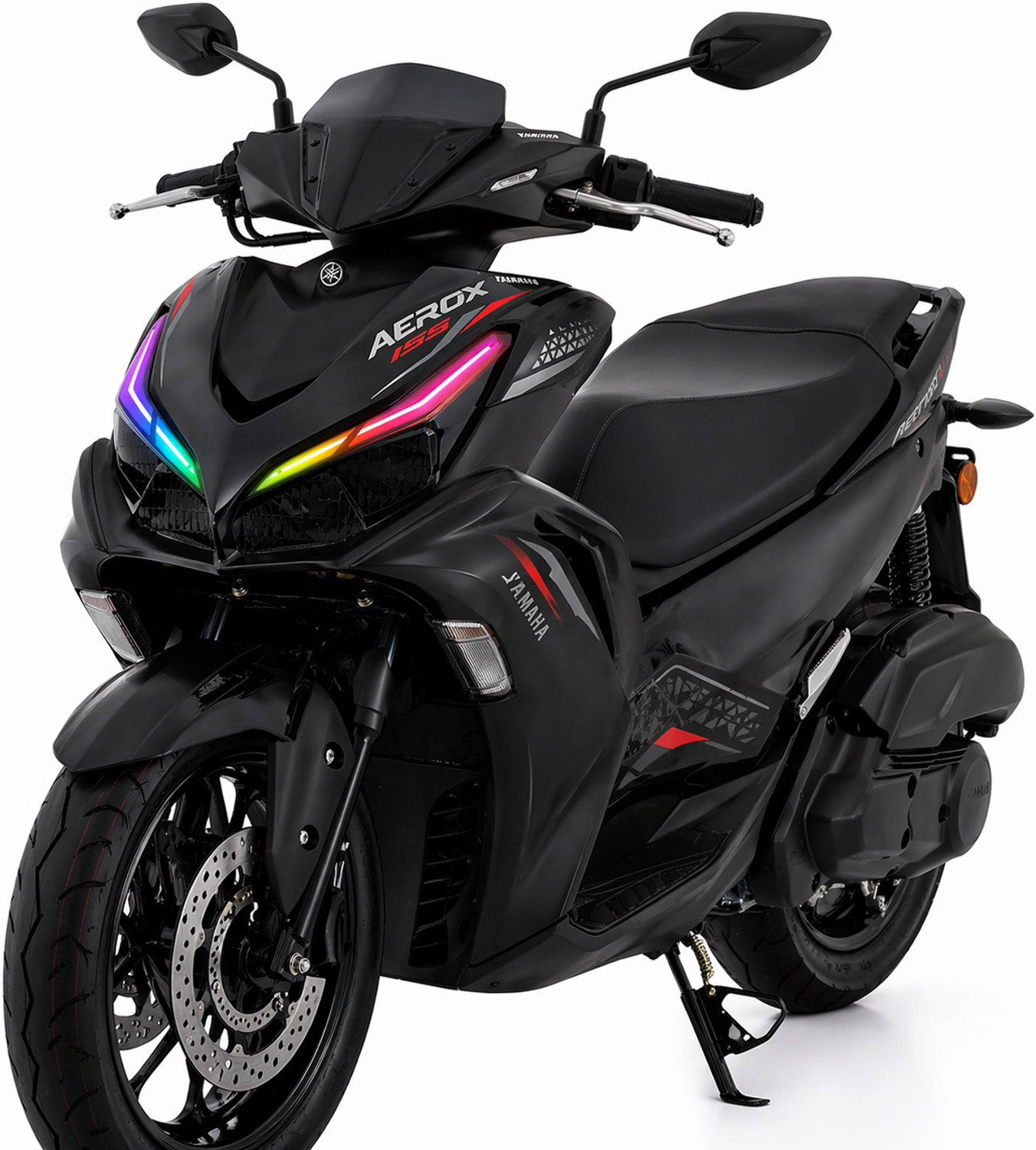 Image of customz paradise Aerox 155 Smart RGB App Control DRL 142+ Modes Plug & Play[Pro Edition] Headlight Motorbike LED for Yamaha (12 V, 25 W)