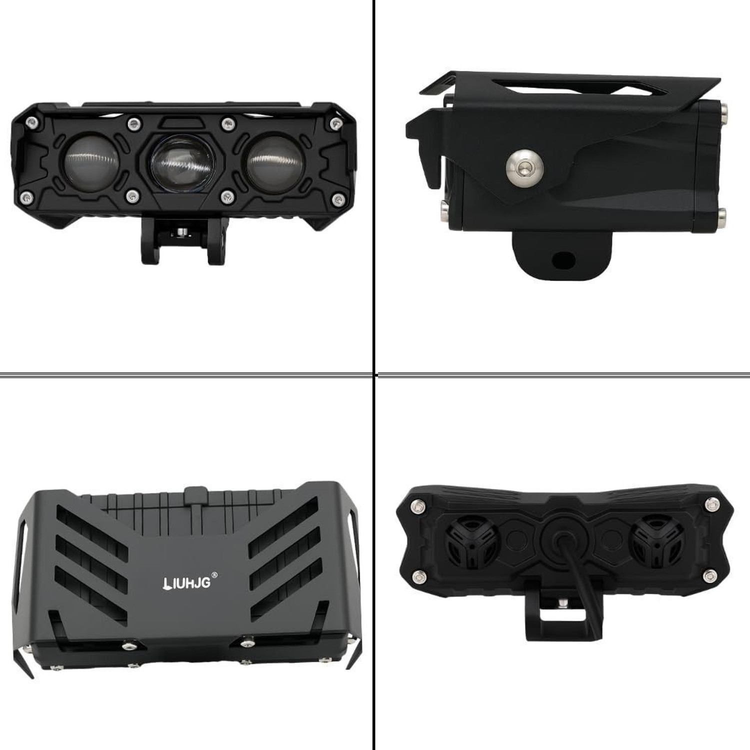 Image of LIU HJG 3 LED 180W Yellow /White with Red Devil Eye Fog Light Fog Lamp Car, Motorbike, Truck LED (9 V, 180 W)