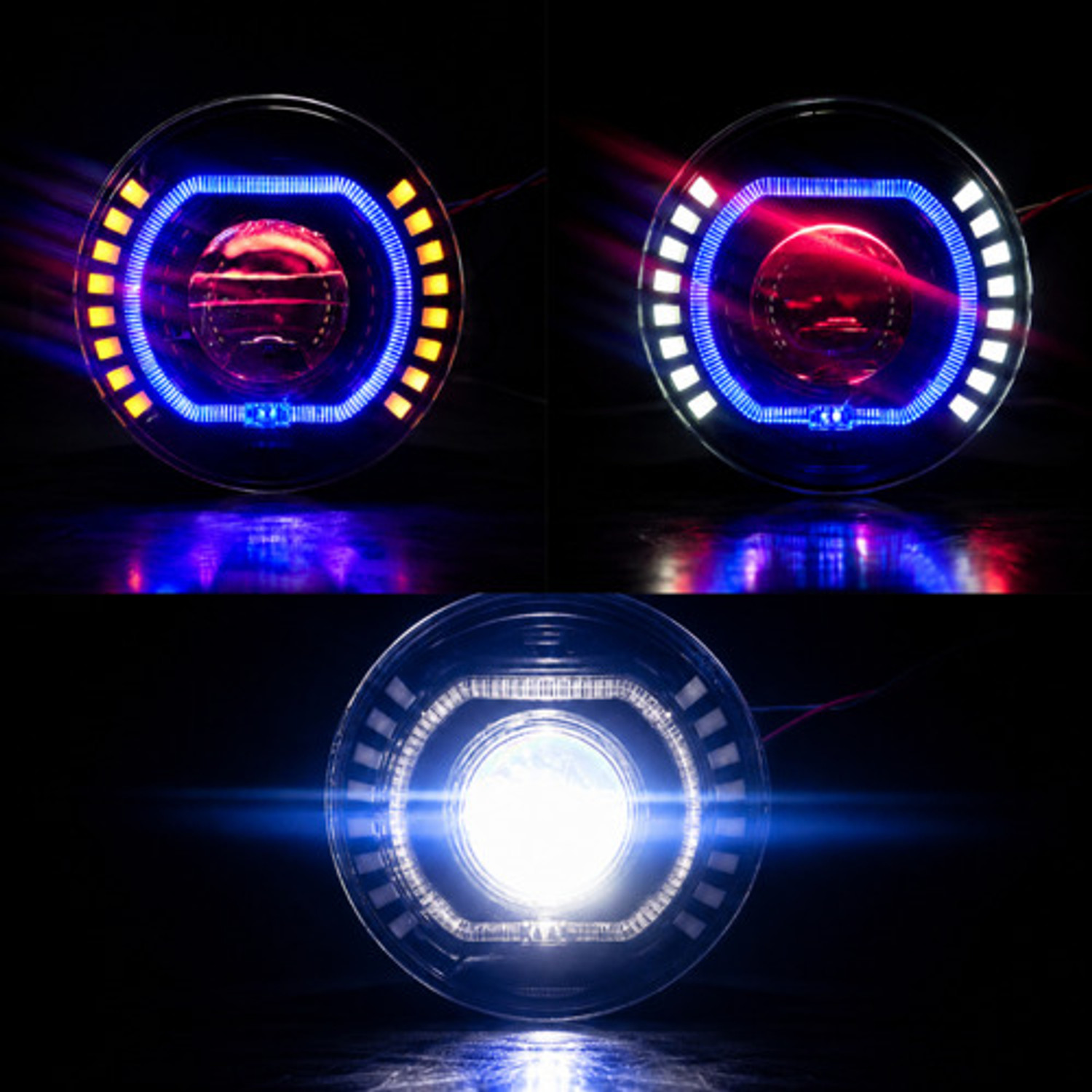 Image of LIU HJG LIU HJG C-227 Harley LED Headlight Headlight Bus, Car, Motorbike, Truck, Van LED (12 V, 58 W)