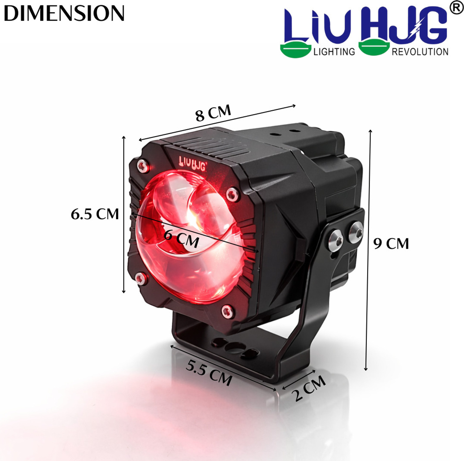 Image of LIU HJG Wiring Harness 3 Lens Goriila Waterproof & Dustproof Fog Light High Brightness Fog Lamp Bus, Car, Motorbike, Truck, Van LED (12 V, 120 W)