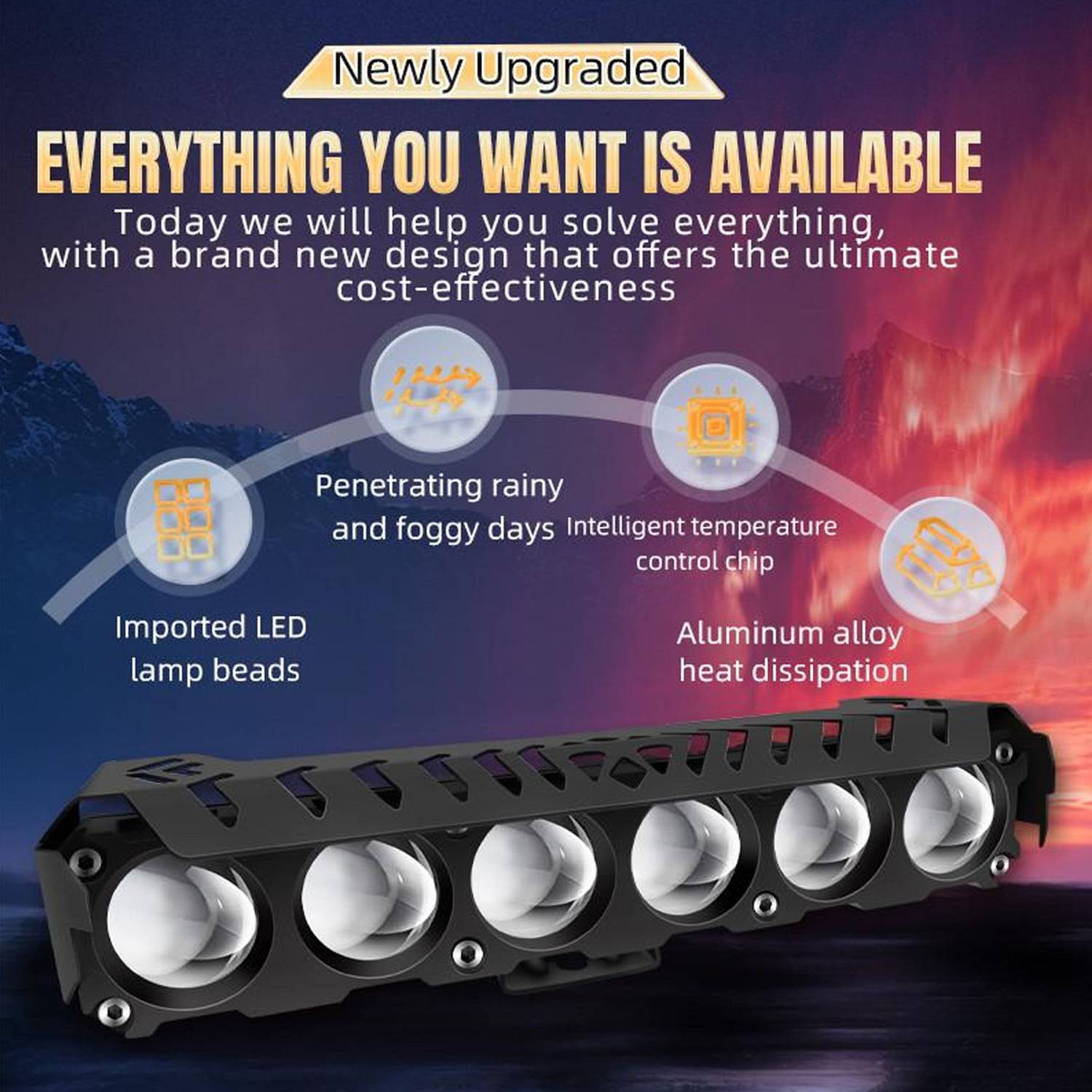 automunk 6 LED Auxiliary Fog Light 12V 48W - Image 4