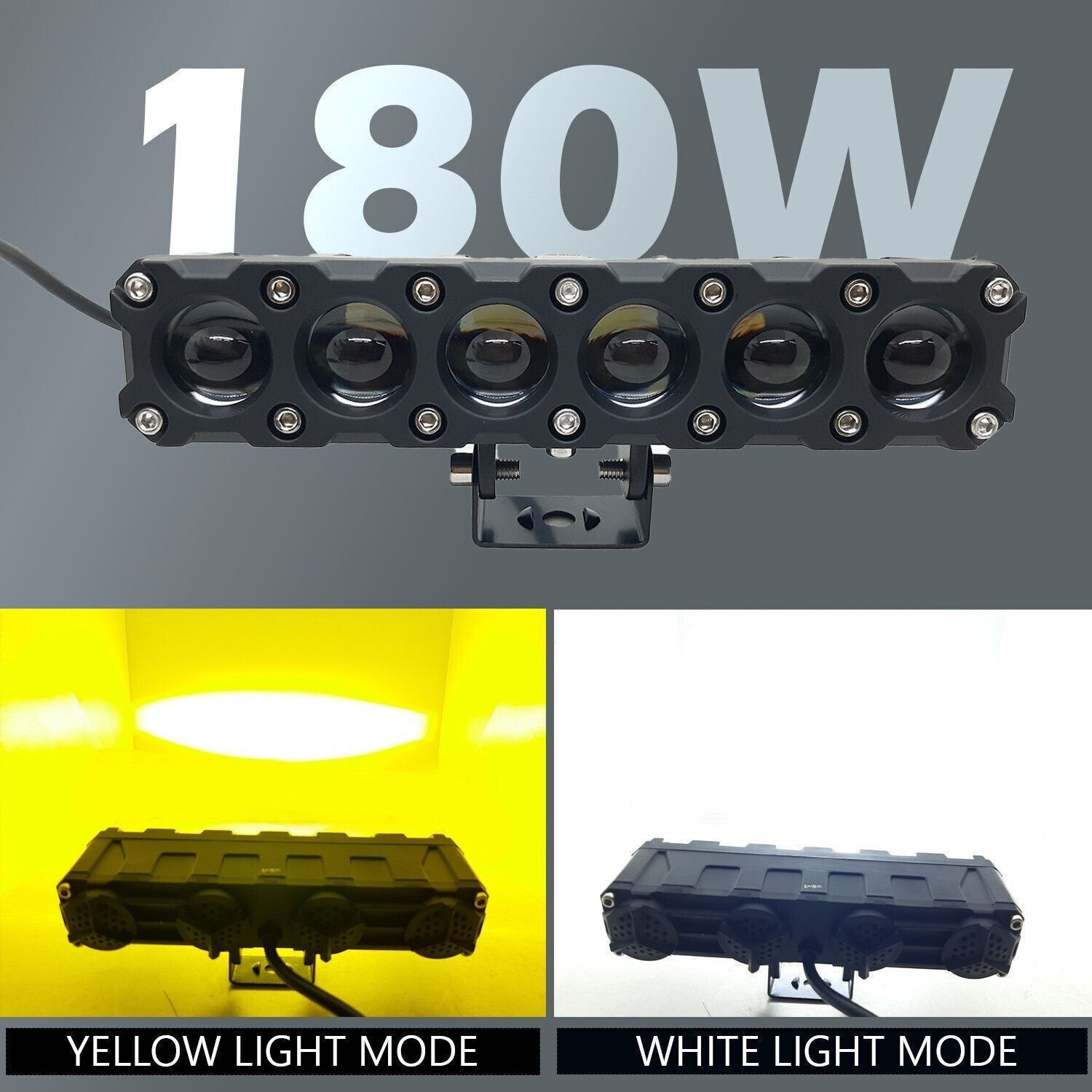 Image of LIU HJG Super Bright Yellow /White 180 Watt LED Fog Light Fog Lamp Car, Motorbike, Truck, Van LED (9 V, 180 W)